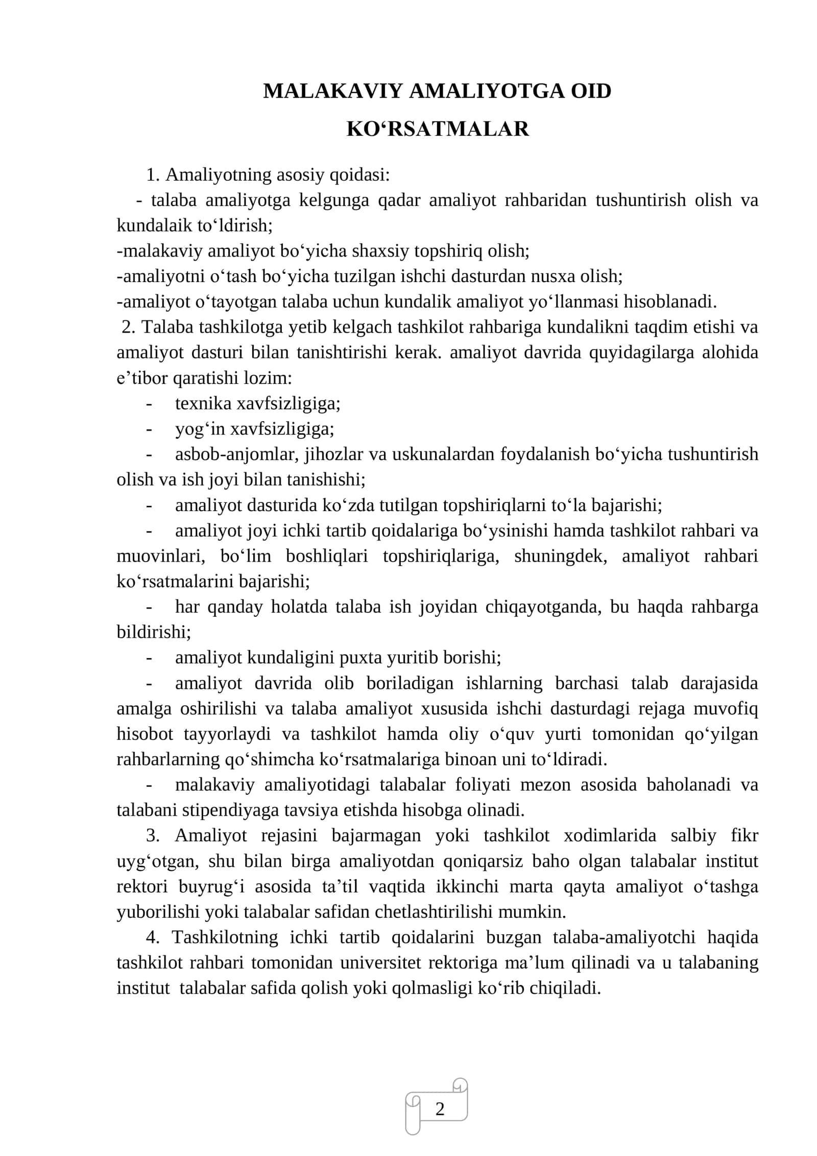MALAKAVIY AMALIYOTChINING KUNDALIGI 2