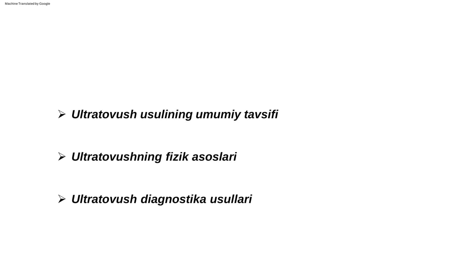 Strukturaviy diagnostika usullari. Ultratovush    diagnostikasi 2
