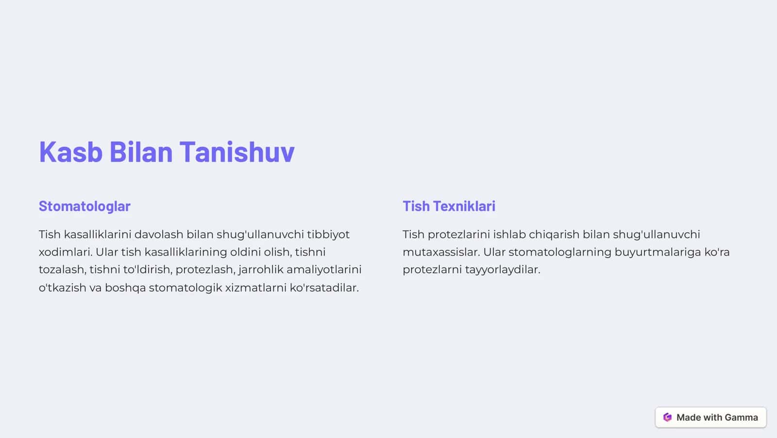 Kasb Bilan Tanishuv Stomatologlar 2