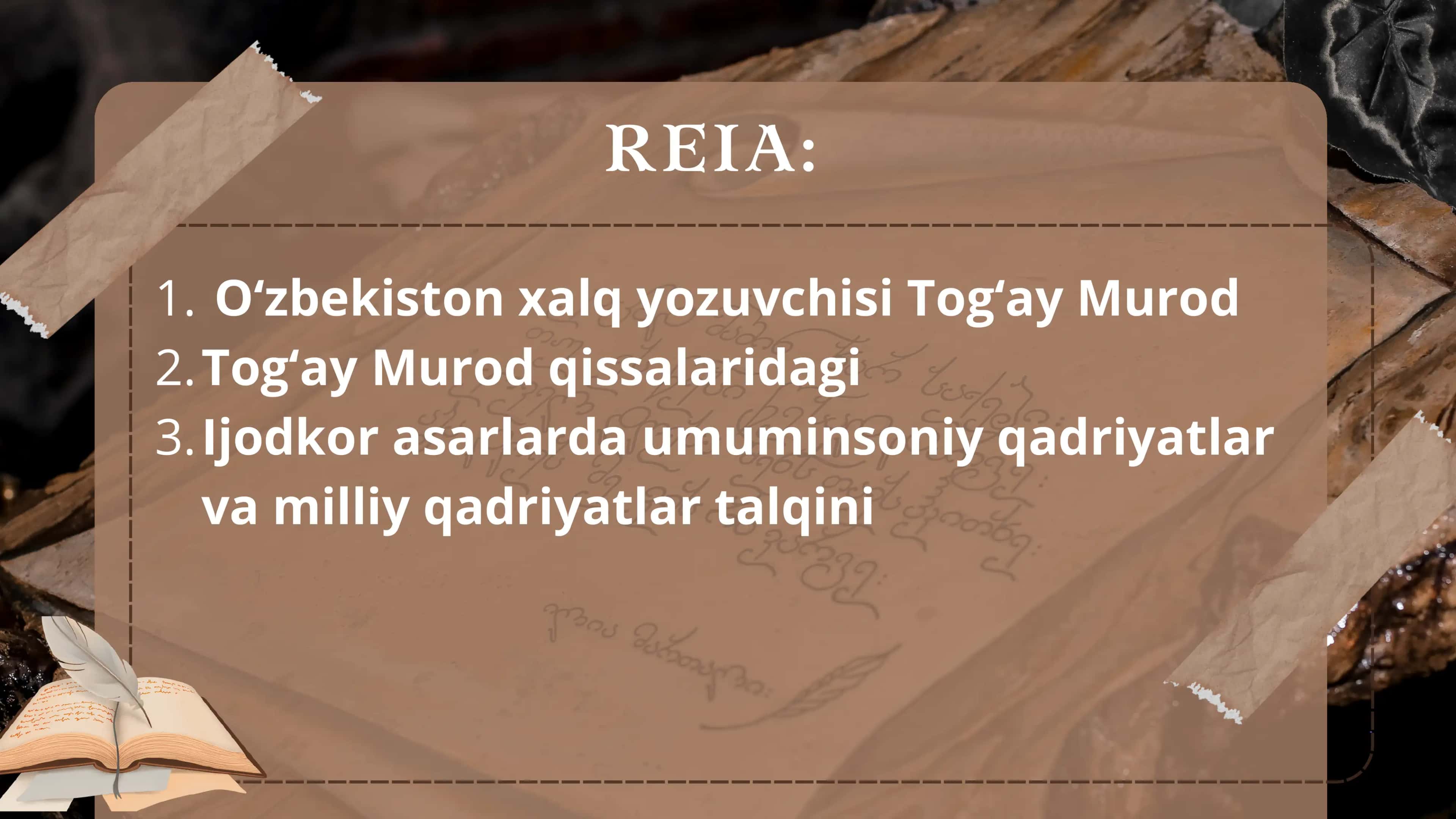 Toʻgʻay Murod qissalarida miliylik 2