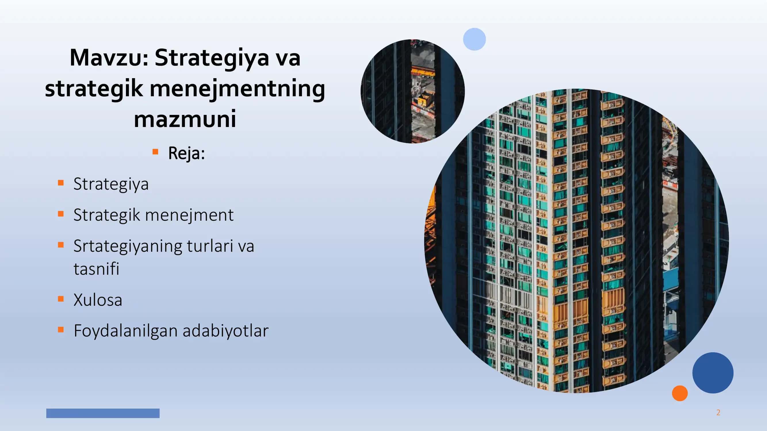 Strategiya va strategik menejmentning mazmuni 2