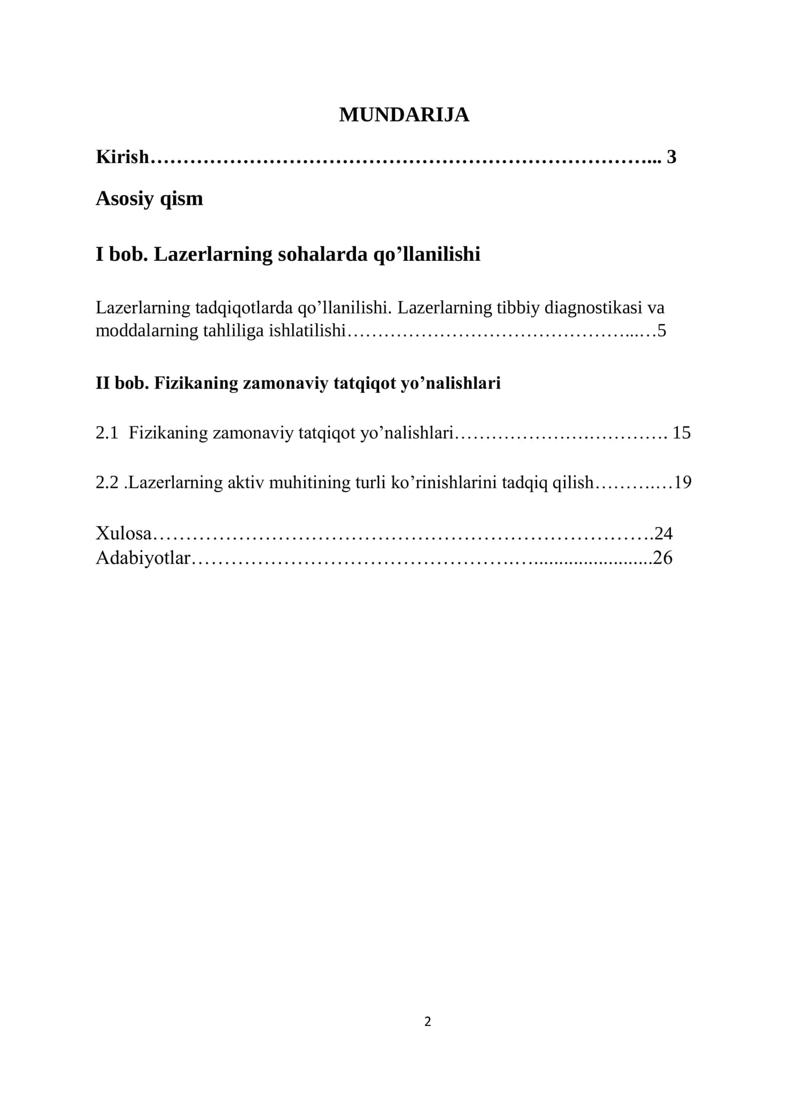 Lazerlarning aloqada qo’llanilishi 2