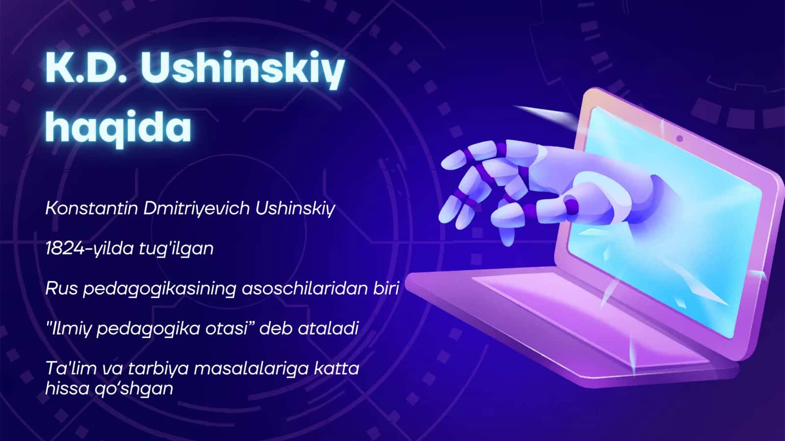 K.D. Ushinskiyning pedagogik g'oyalari 2