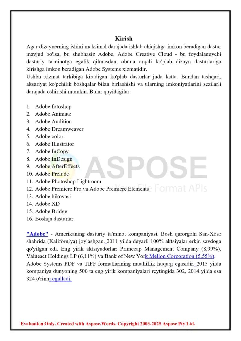 Adobe Primere Pro dasturi va uning imkoniyatlari 2