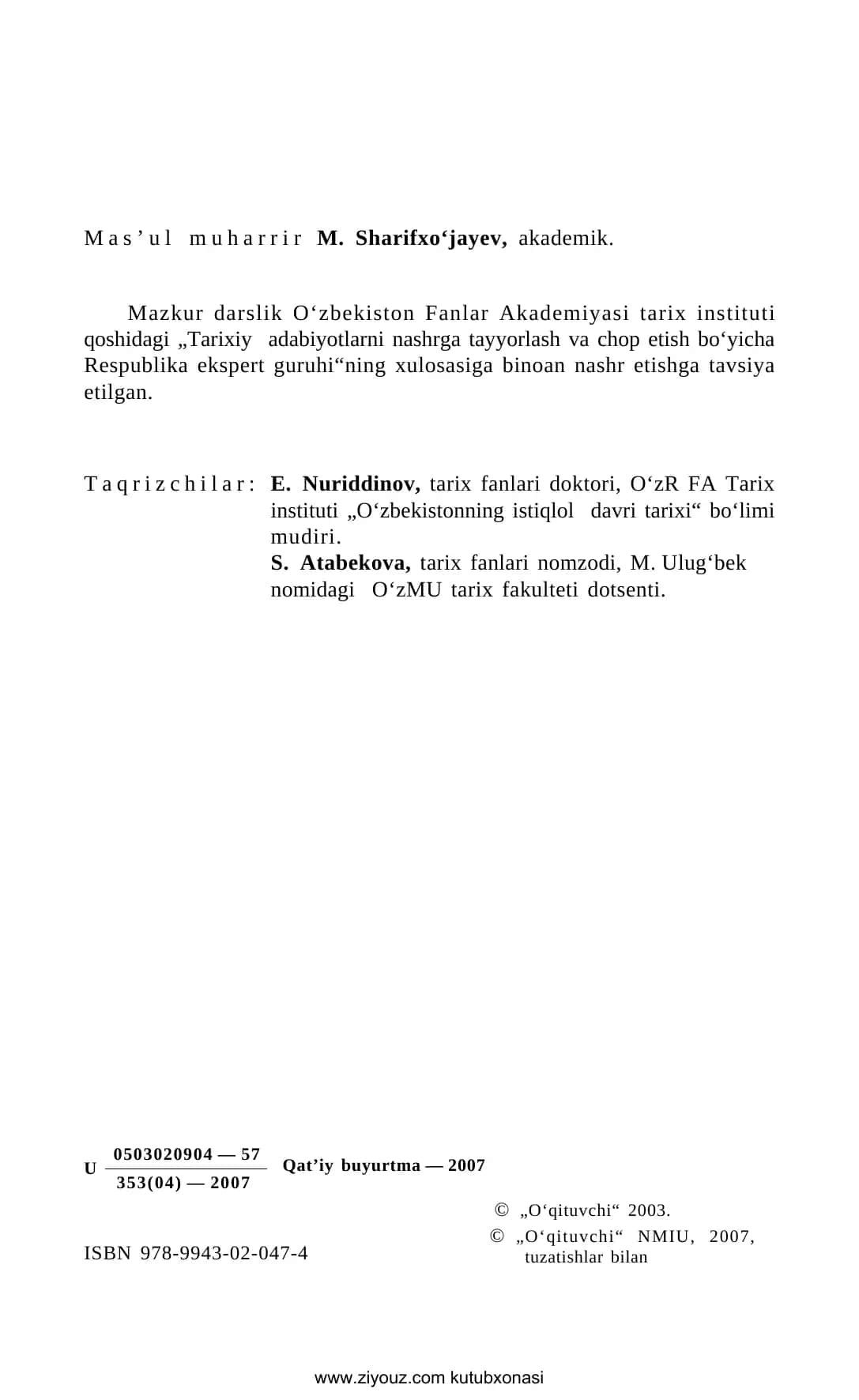 TARIXI, Milliy istiqlol davri 2