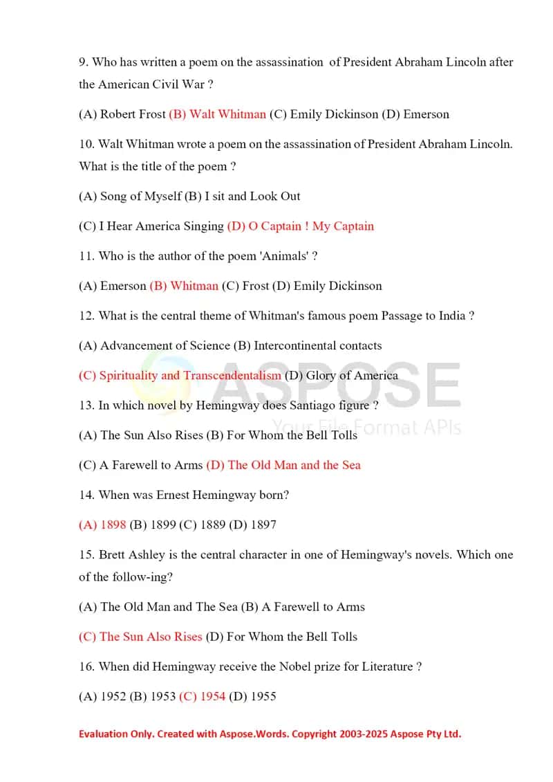 American Literature Test 2