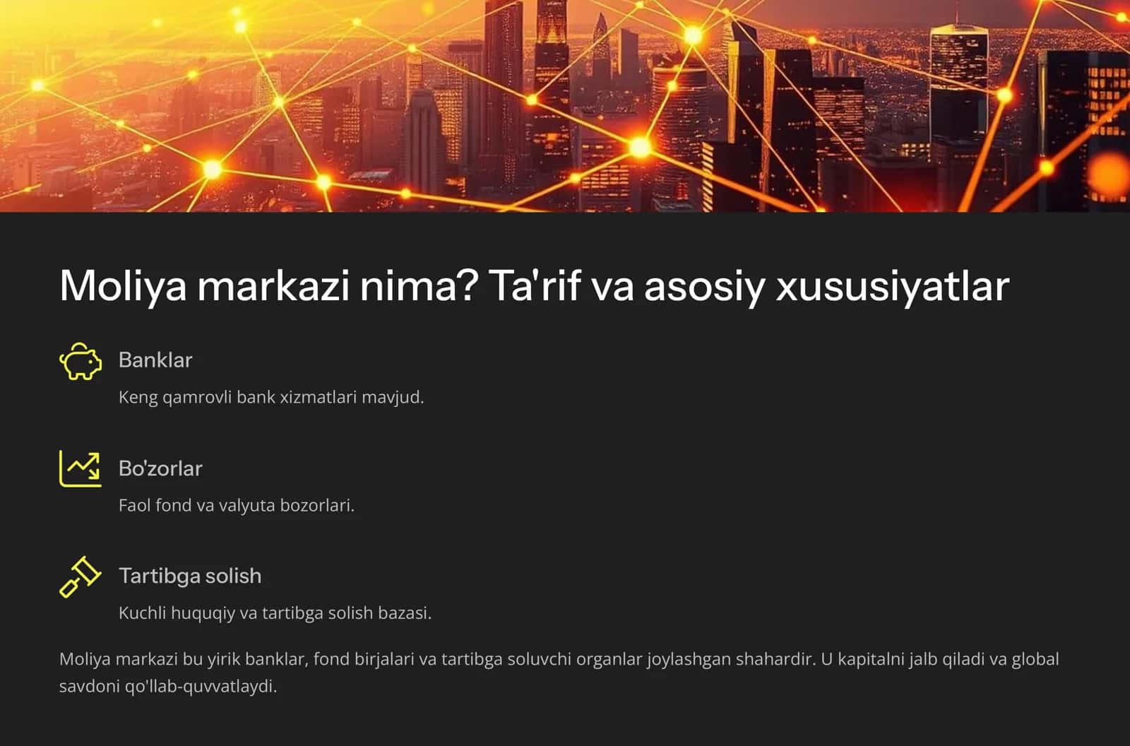 Jahon moliya markazlari 2