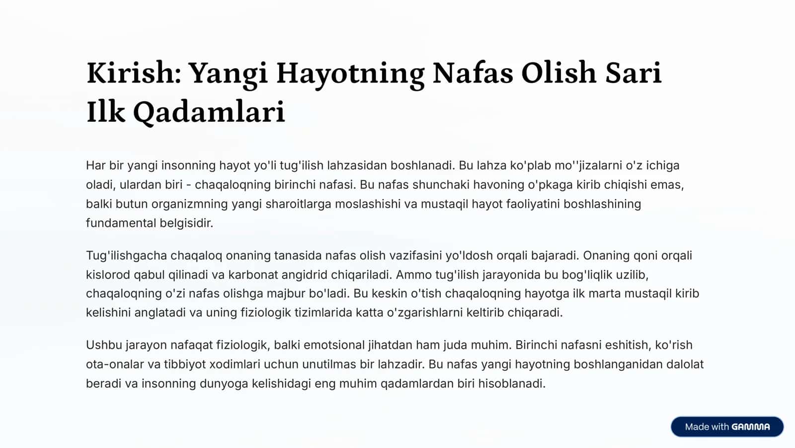 Yangi Hayotning Nafas Olish Sari 2