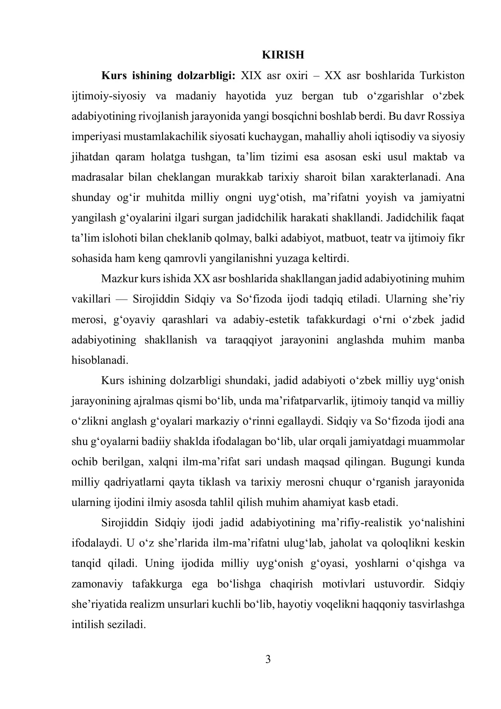 SIROJIDDIN SIDQIY VA SO‘FIZODA IJODI 2