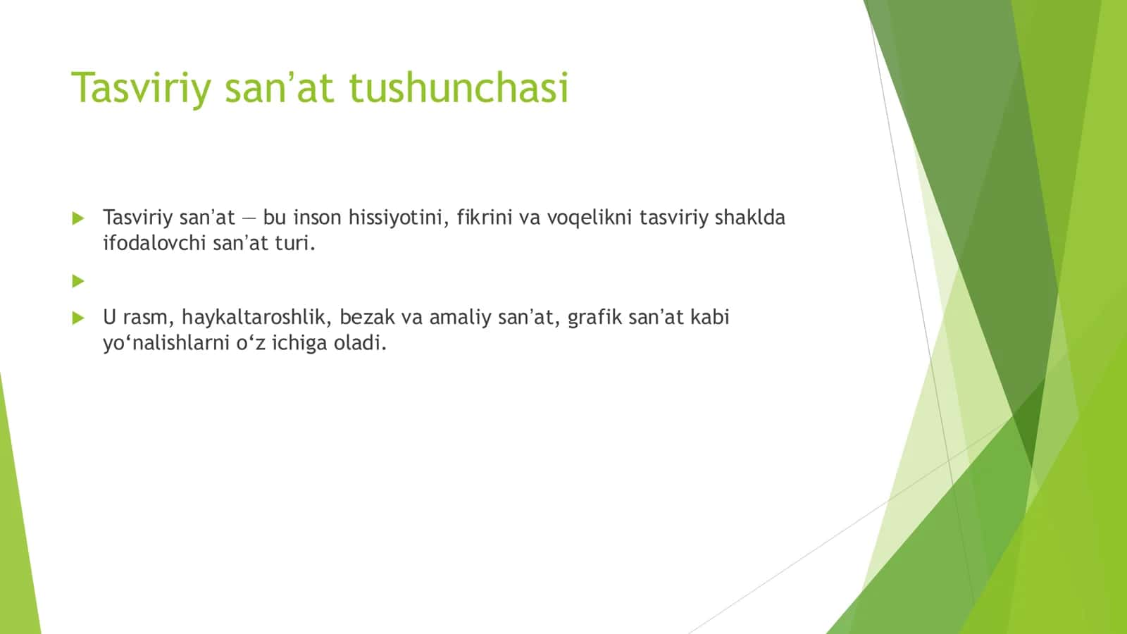 TASVIRIY SANʼAT 2