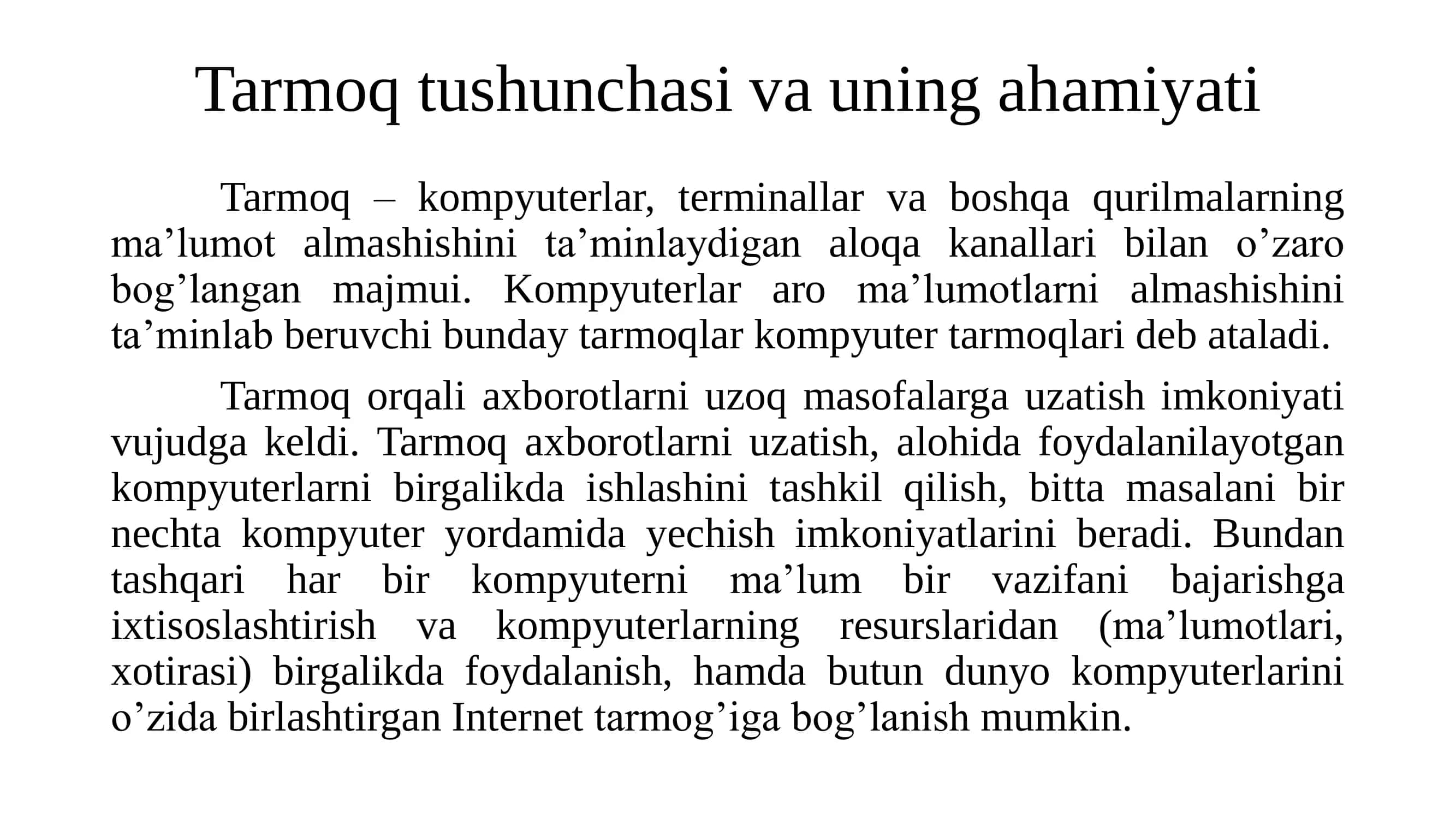 Internet tarmog’ida ishlash ko’nikmalari 2