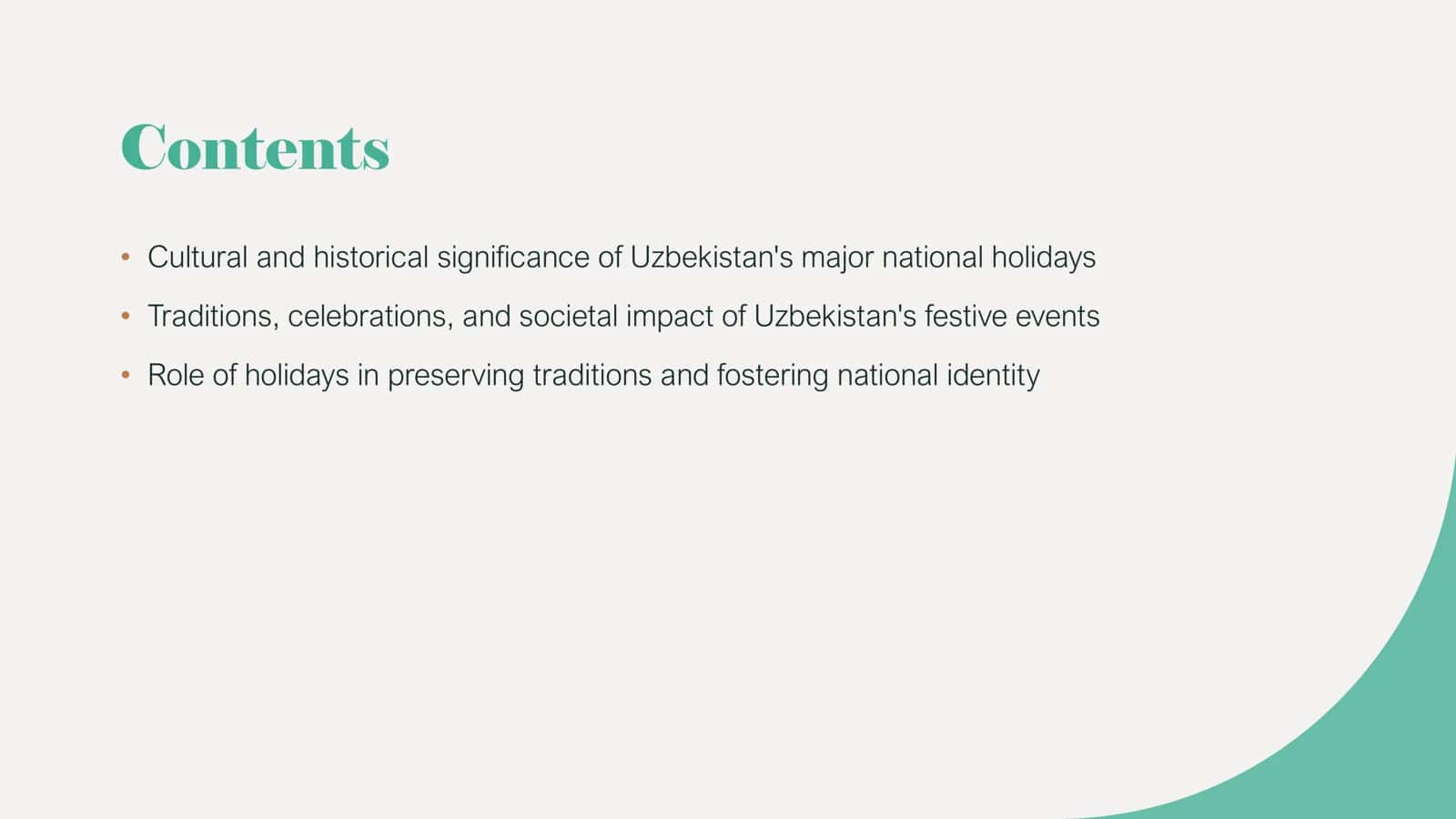 National holidays of Uzbekistan 2