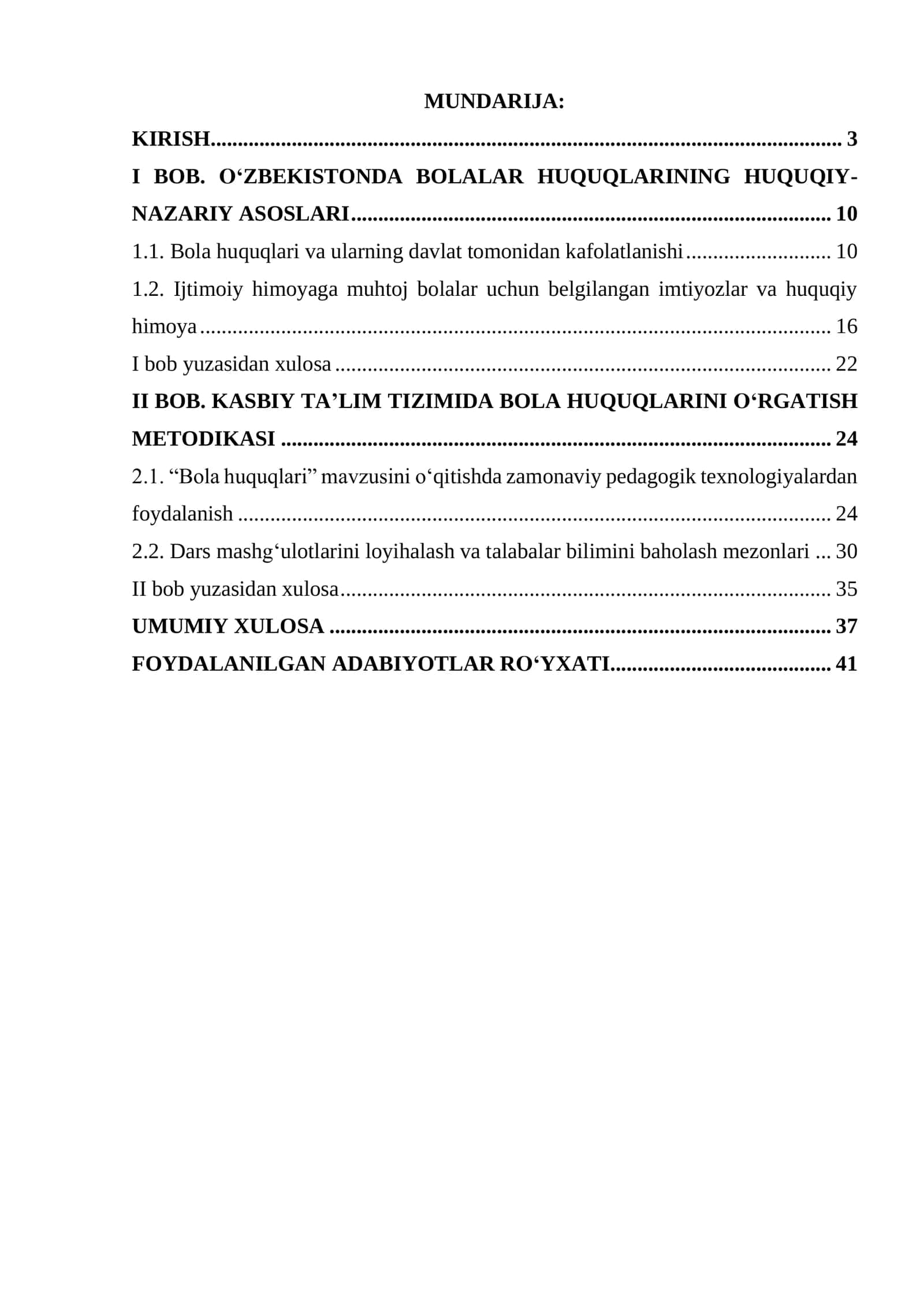 OʻZBEKISTON RESPUBLIKASIDA BOLALARNING HUQUQLARI VA IMTIYOZLARI 2
