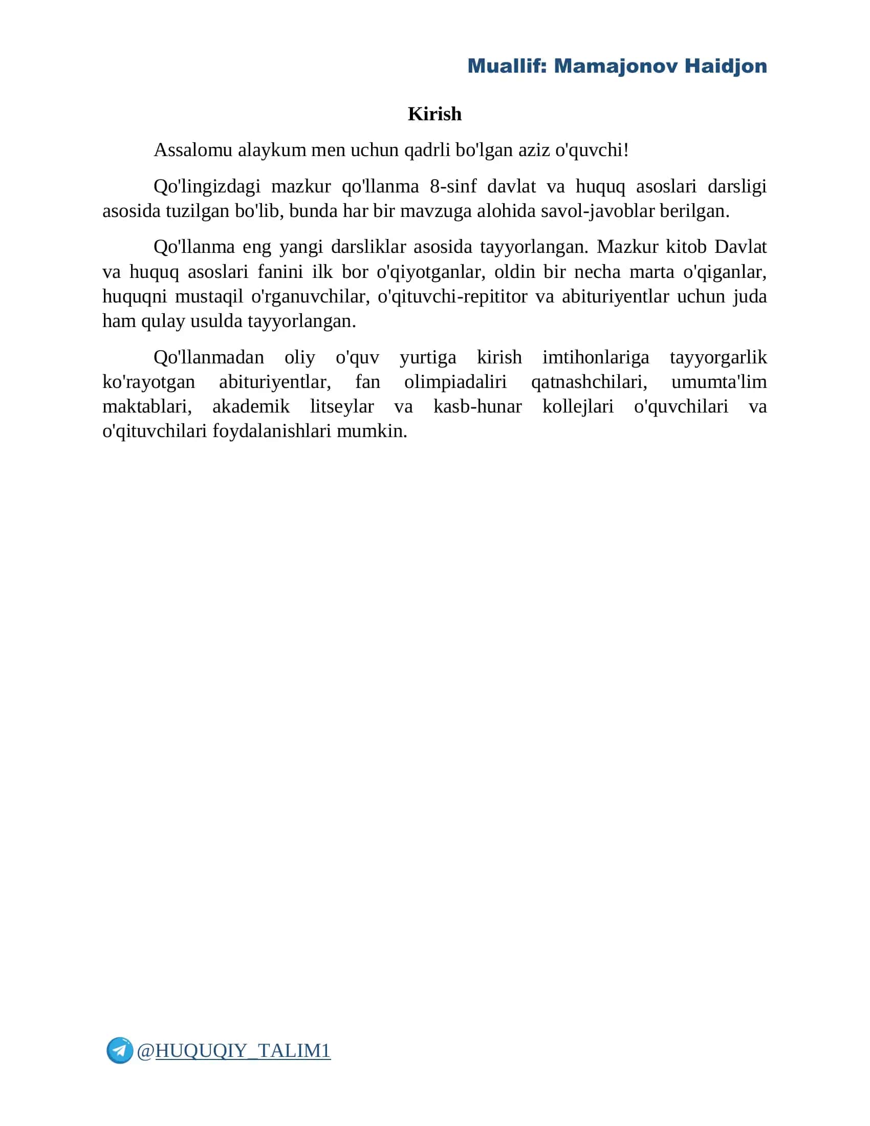 O'ZBEKISTON RESPUBLIKASI-MUSTAQIL DAVLAT 2