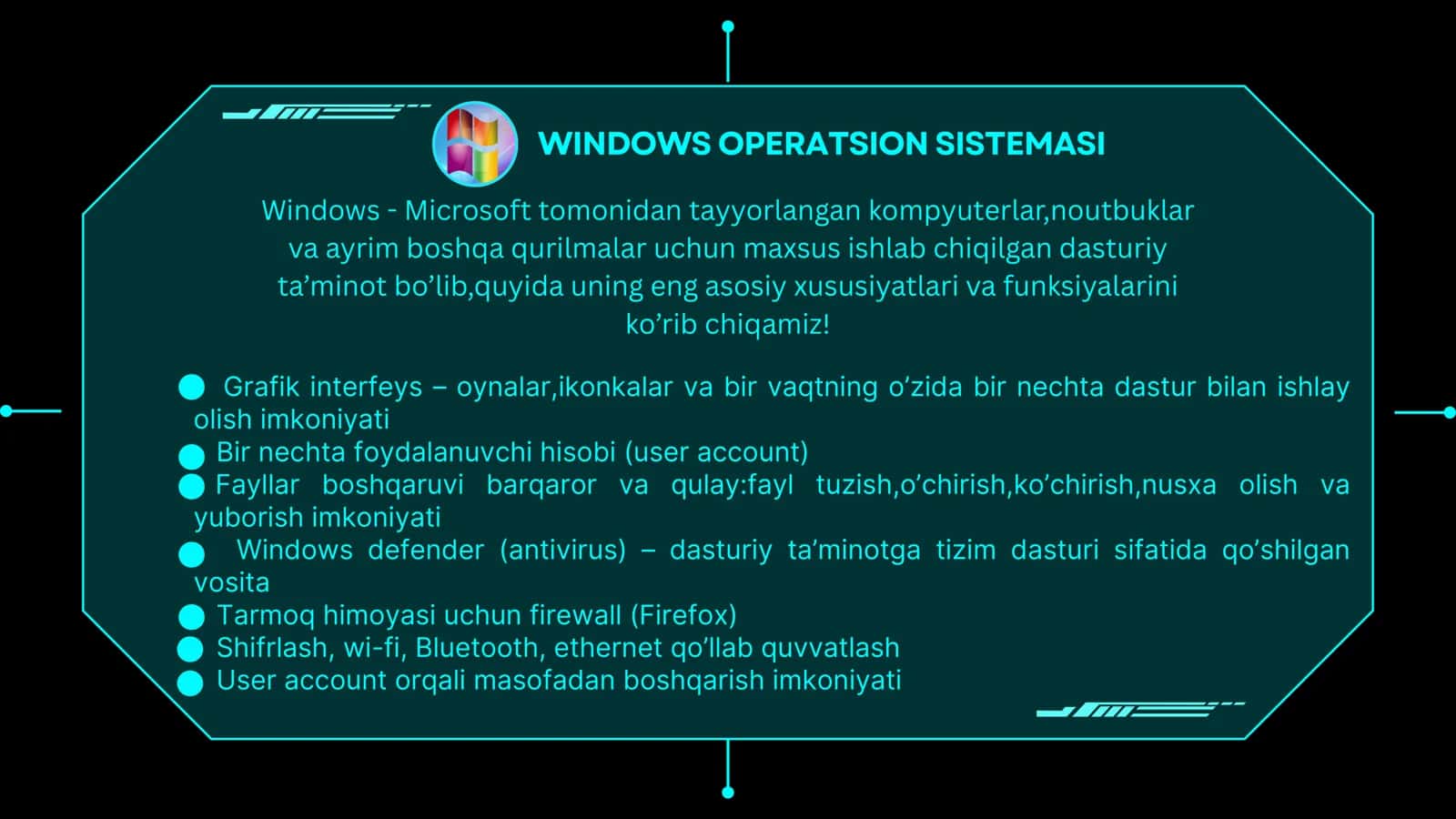 OPERATSION SISTEMALAR VA ULARNING O’ZARO FARQI 2