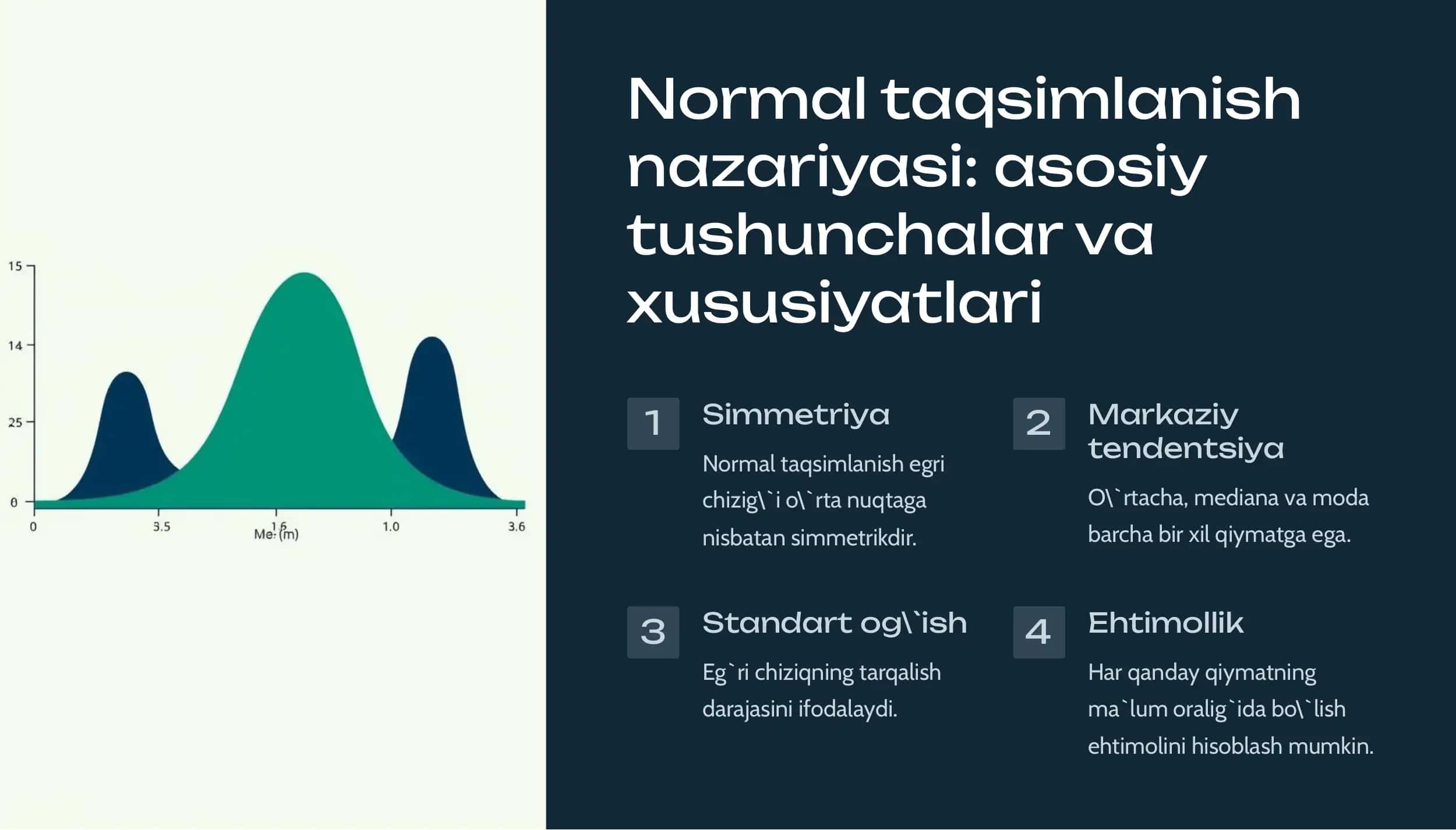 NORMAL TAQSIMLANISH NAZARIYASI VA UNI AMALIYOTGA TADBIQ ETISH 2