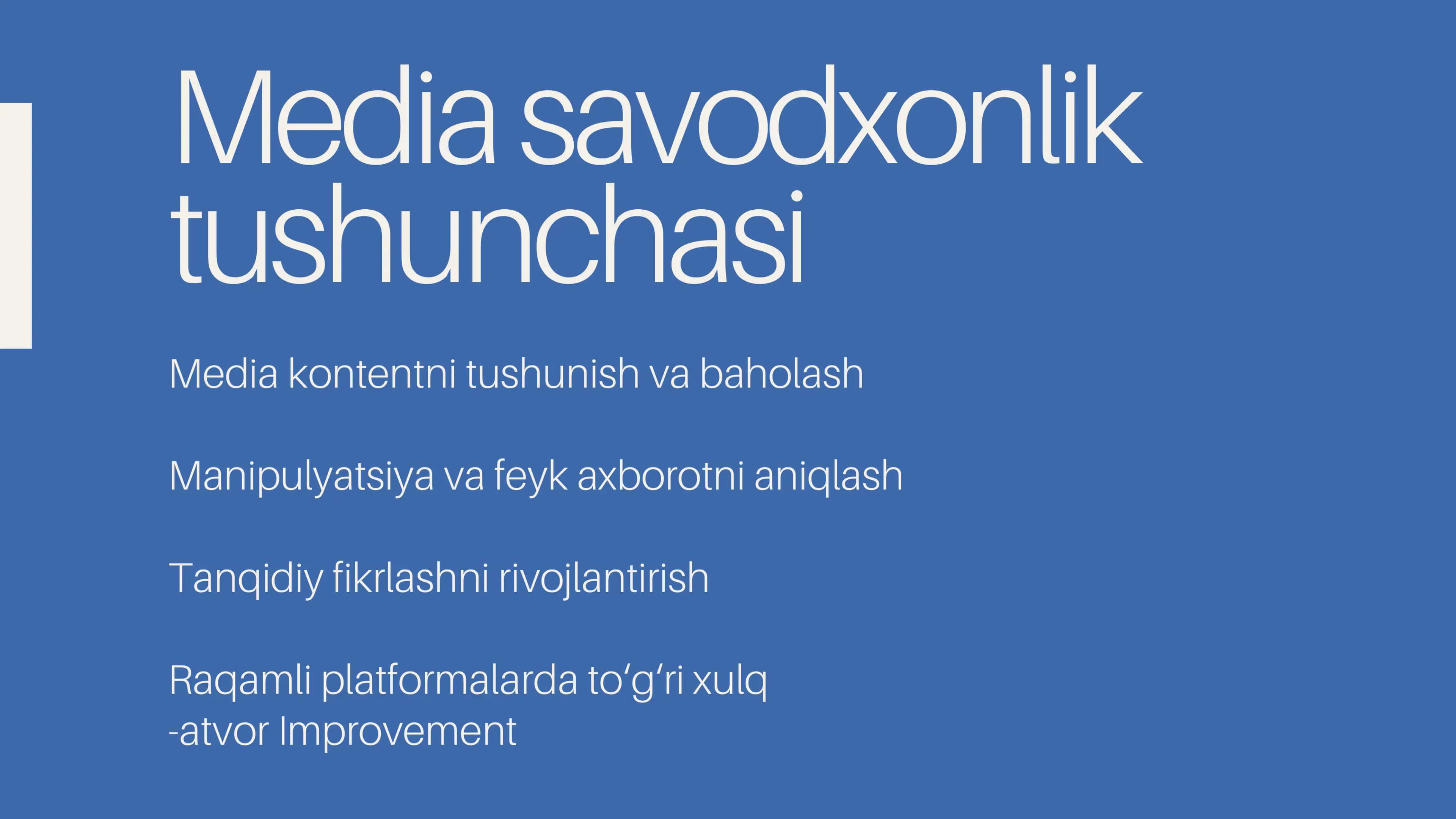 Media Savodxonlik va Axborot Madaniyati 2