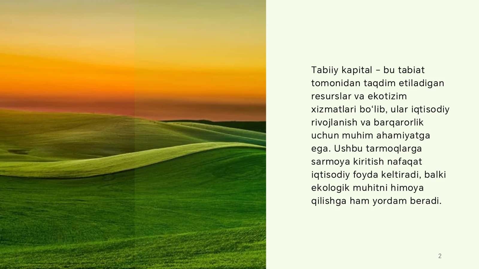 TABIIY KAPITALGA EGA 2