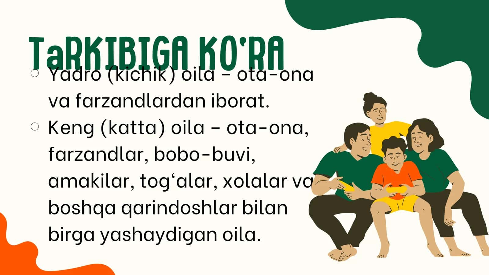 Oila pedagogikasi uchun oila turlari 2