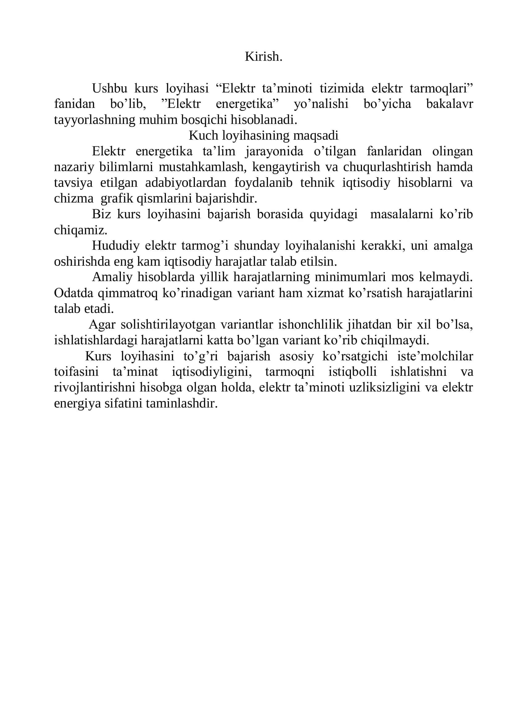 Elektr tarmoqlarida quvvatlar taqsimoti 2