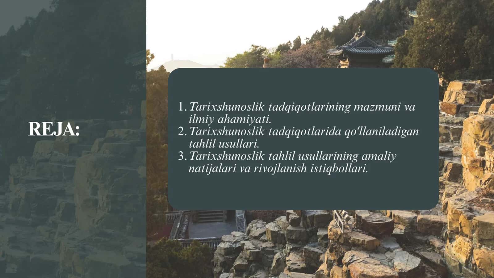 TARIXSHUNOSLIK TADQIQOTLARINING TAHLIL USULLARI 2