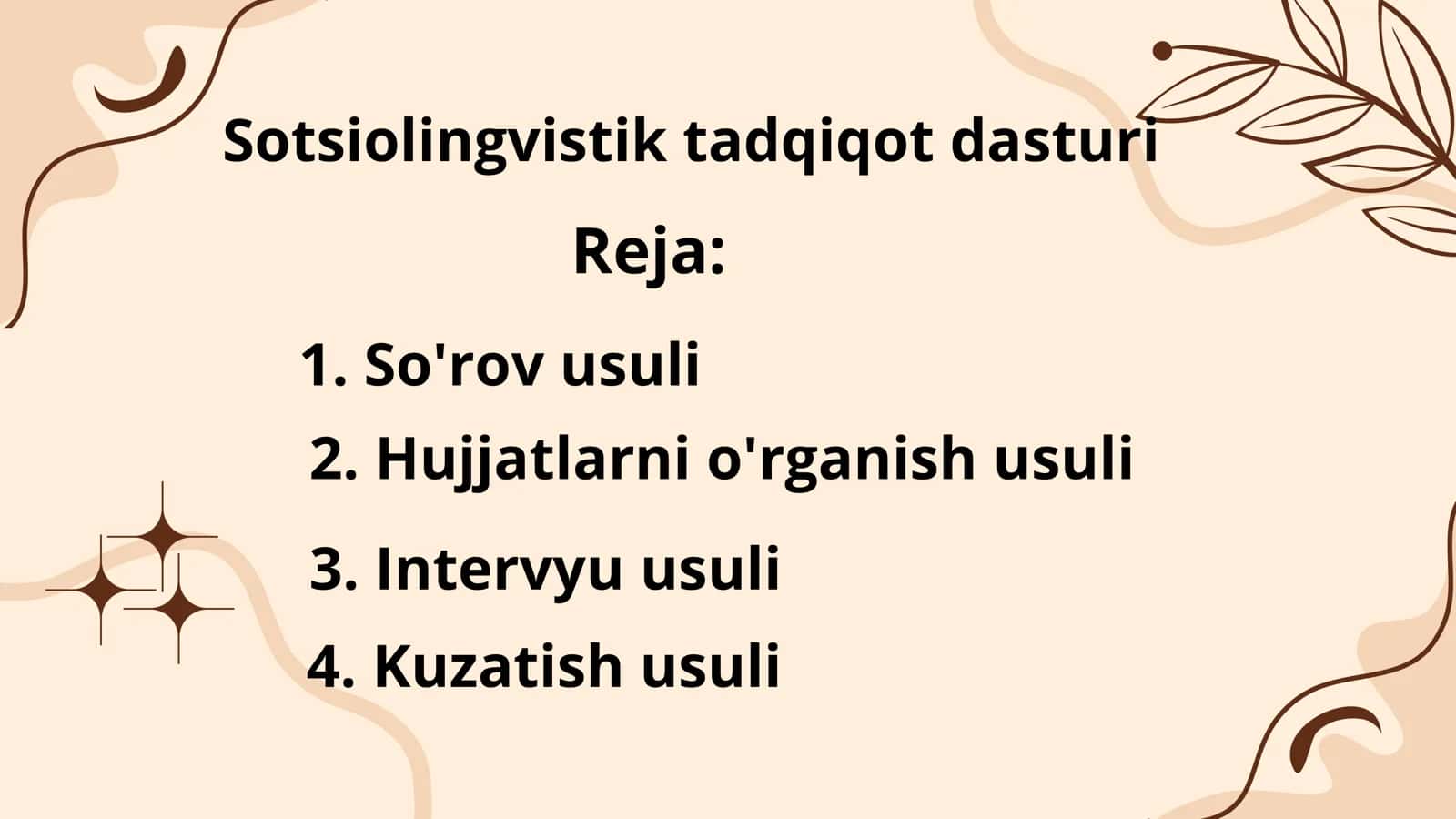 Sotsiolingvistik tadqiqot usullari 2