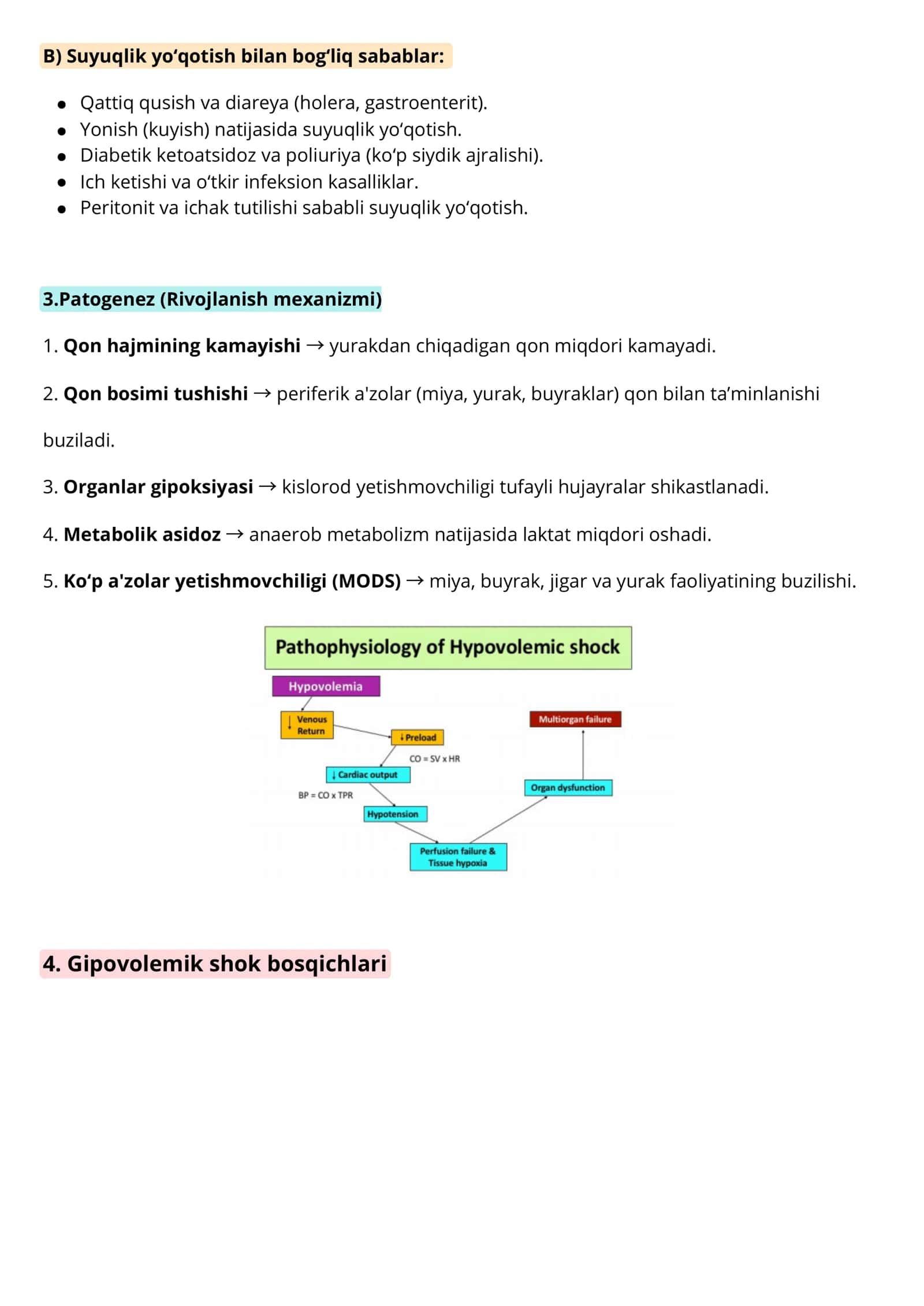 Gipovalemik shok (Hypovolemic shock) 2