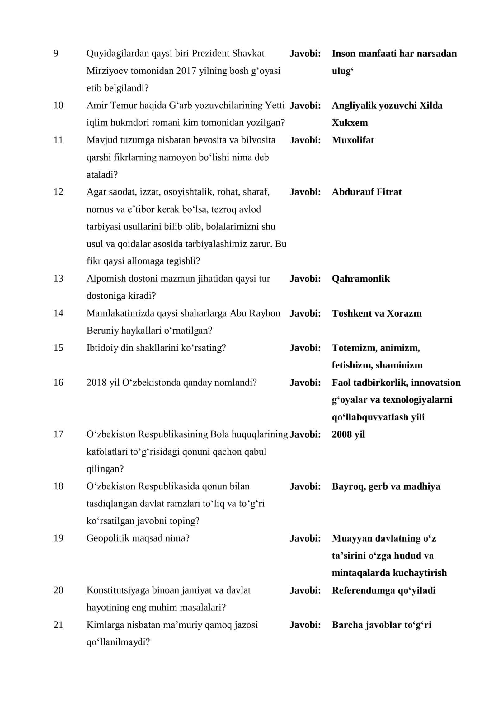ARGOS Test Javoblari 1331 ta test yangi 2