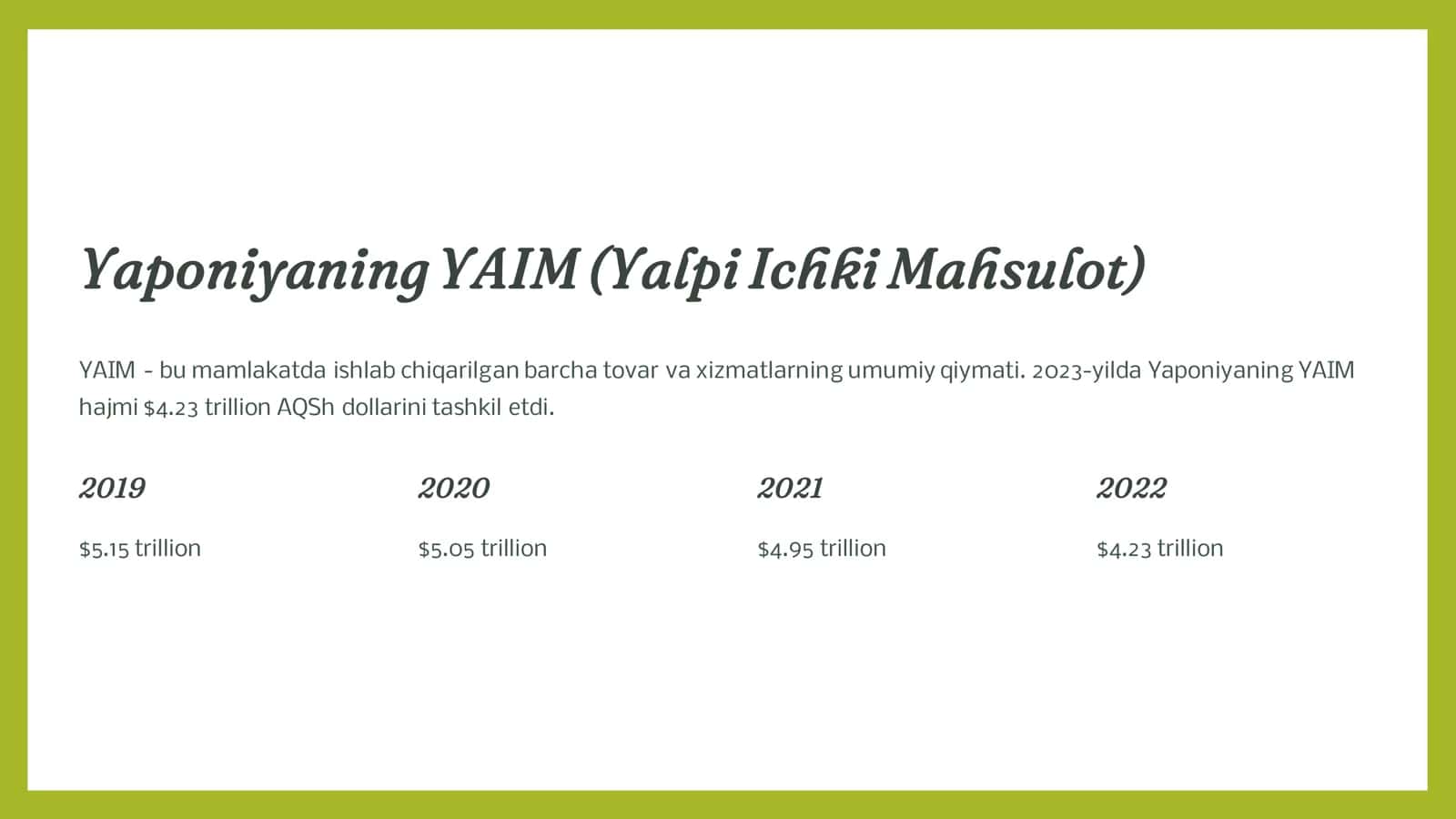 Yaponiyaning Iqtisodiy 2