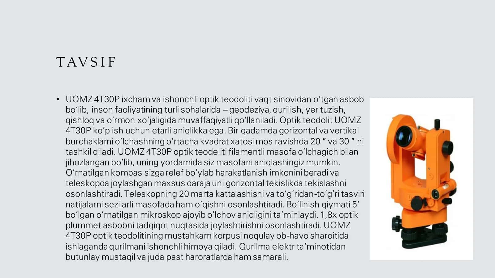 UOMZ 4T30P optik teodoliti 2