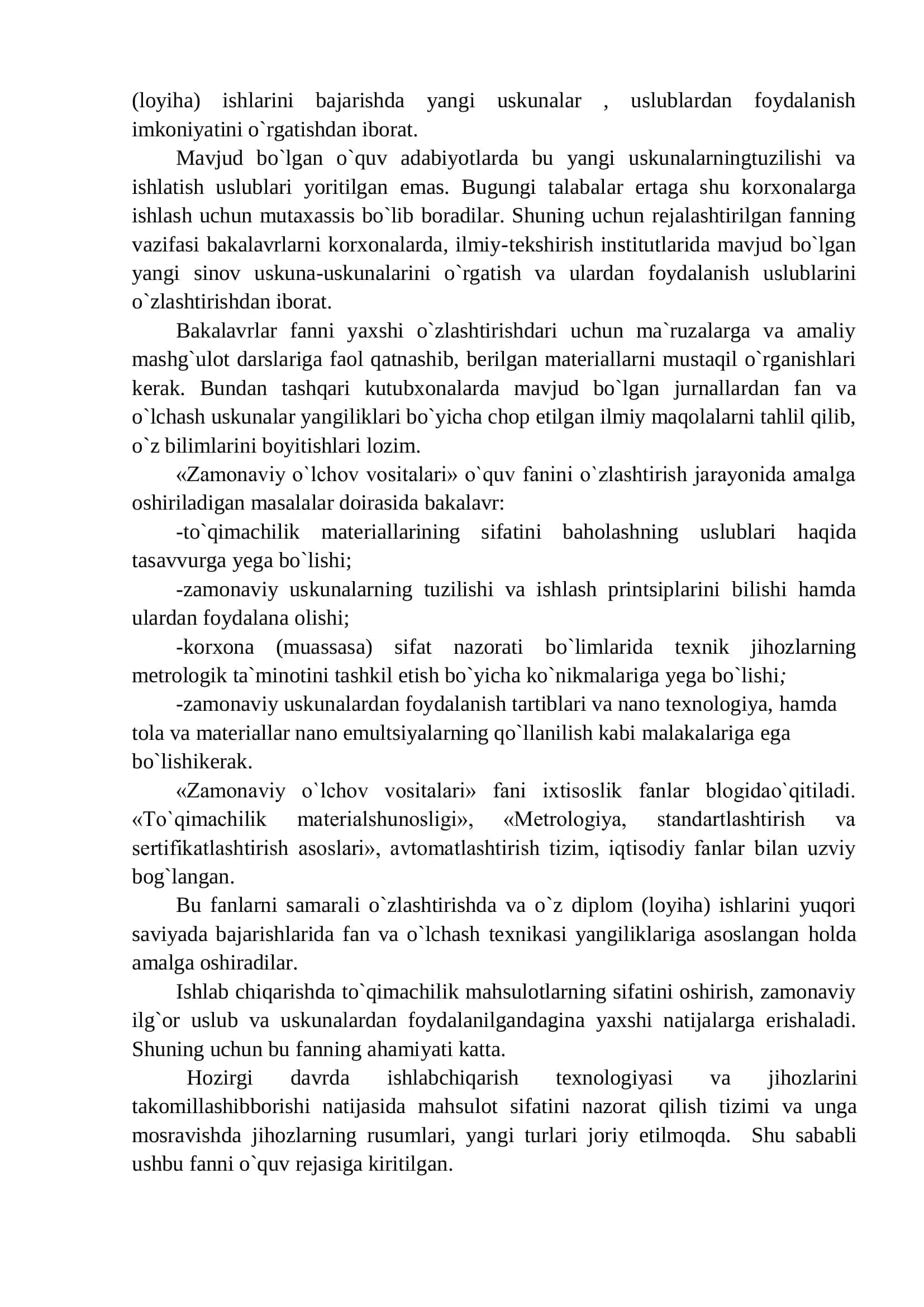 Zamonaviy o’lchov vositalari 2