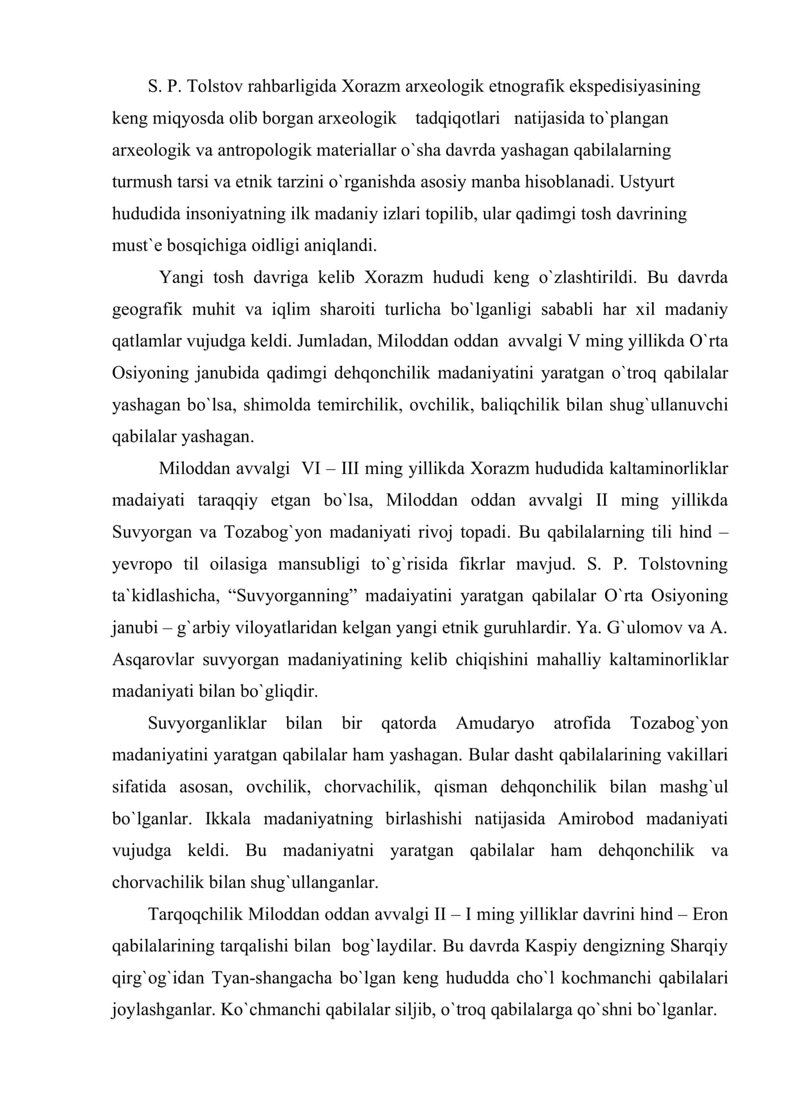 Ilk Xorazm elatining shakllanish jarayoni 2