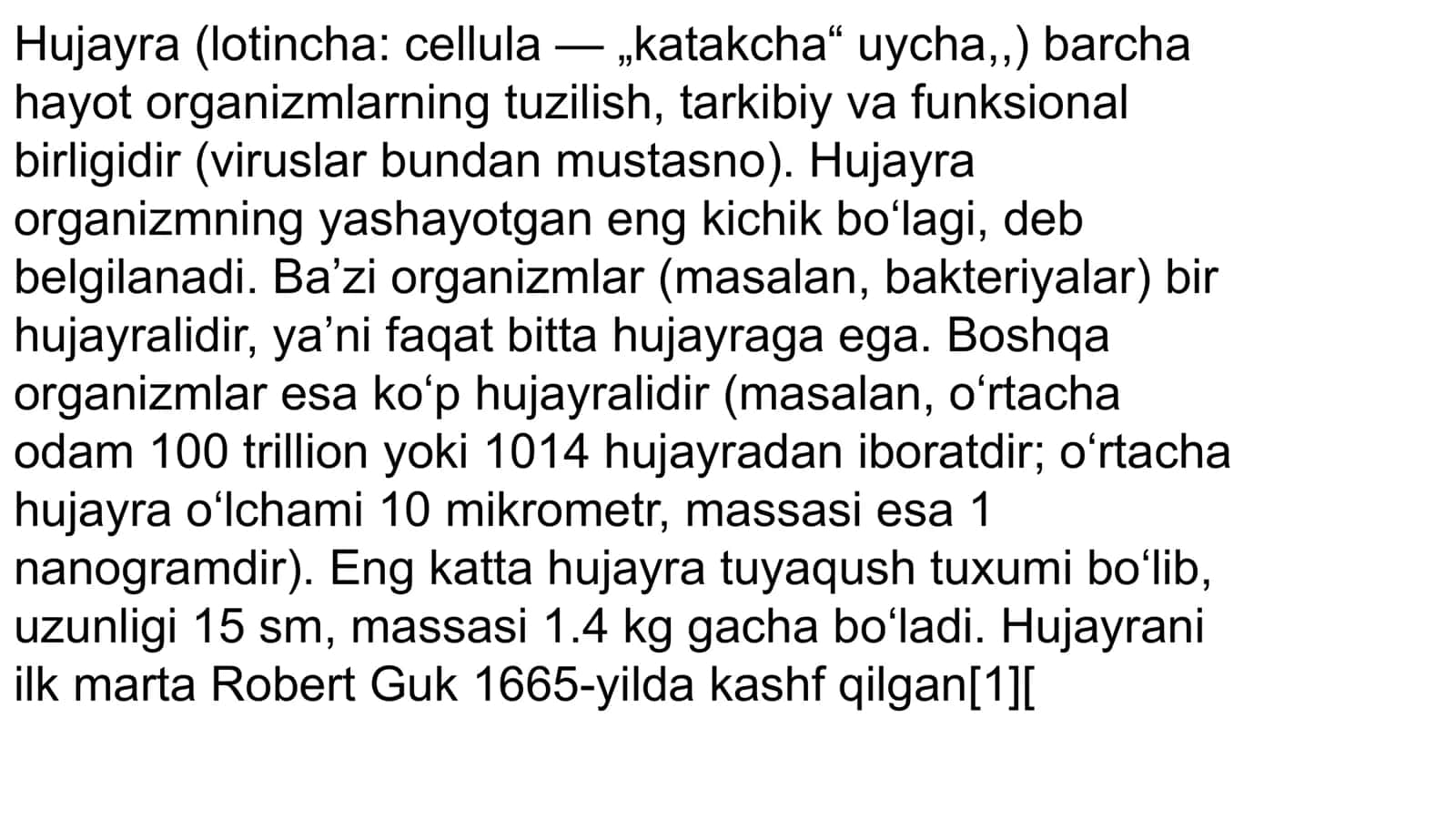 Hujayraning tuzilishi 2