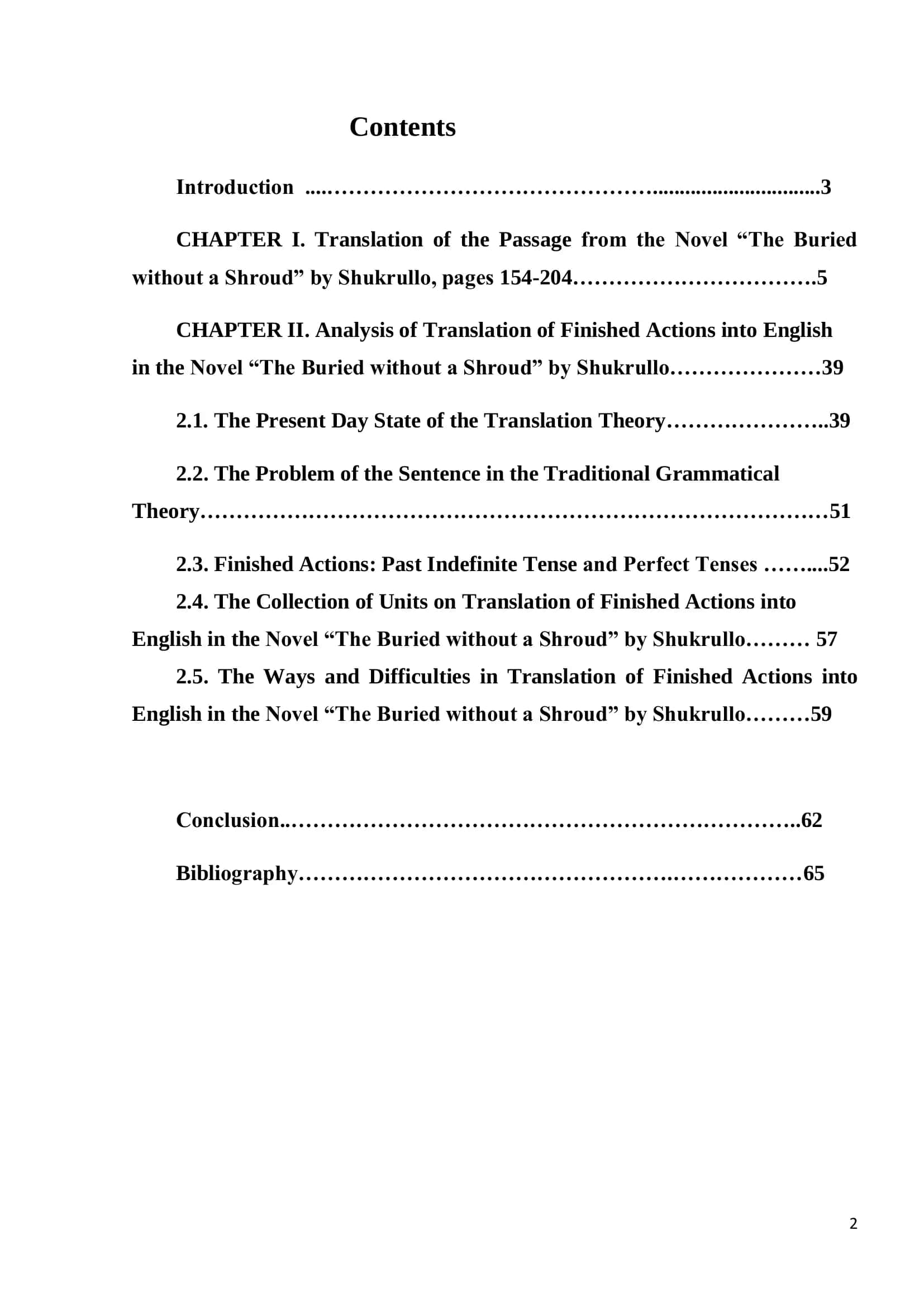 Translation of Finished Actions into English 2