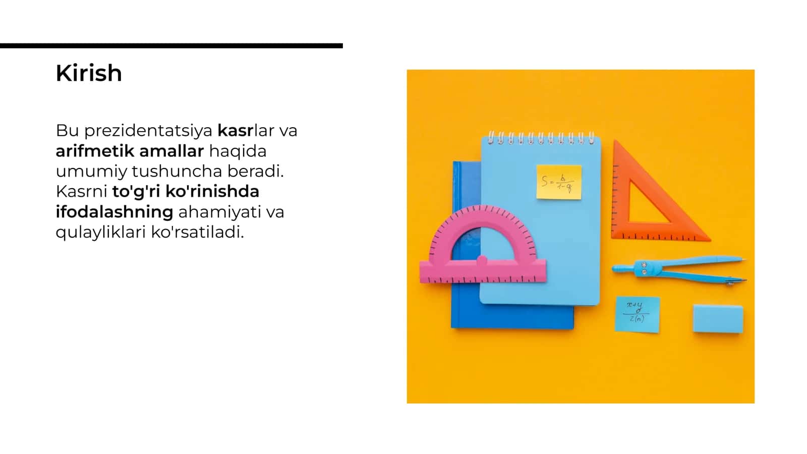 Kasrni to'g'ri kasr 2