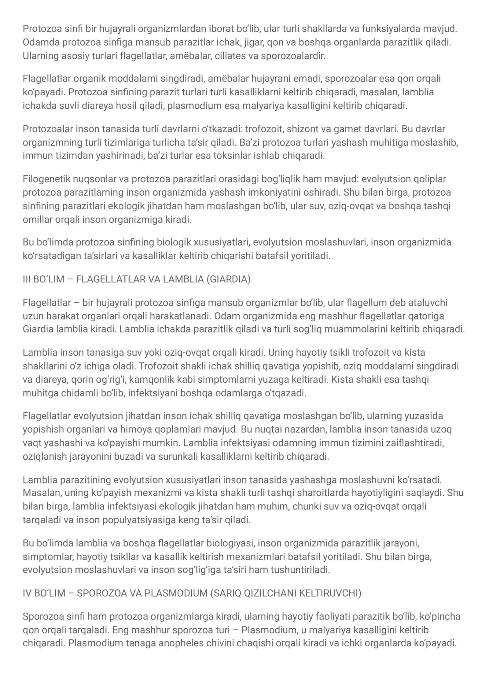 Odamdagi parazitlar turlari 2