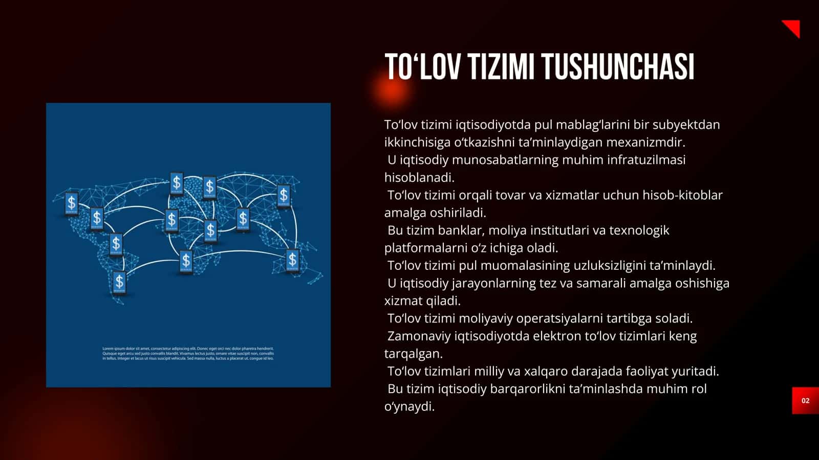 TO'LOV TIZIMI TUSHUNCHASI 2
