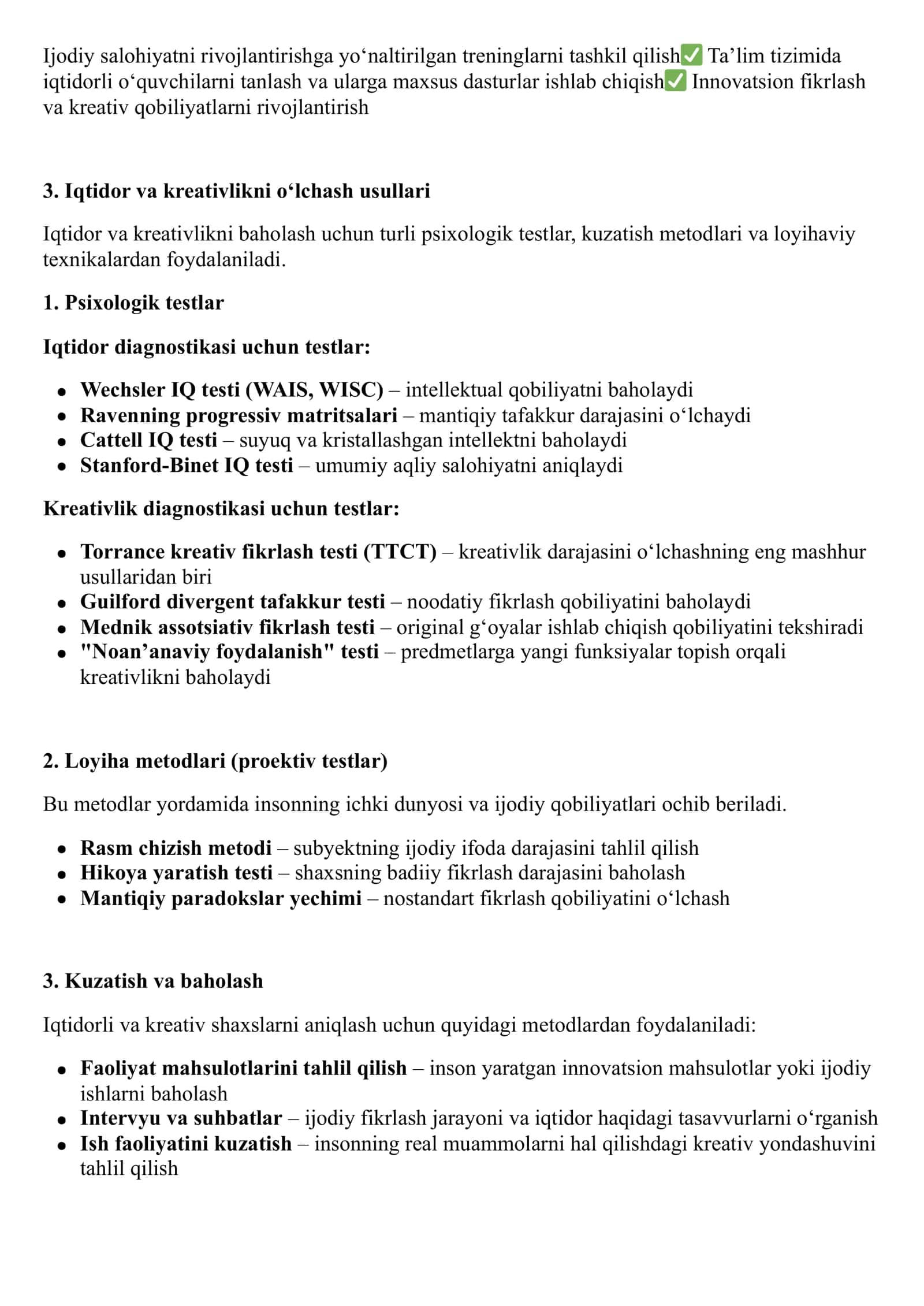 IQTIDOR VA KREATIVLIK PSIXODIAGNOSTIKASI 2