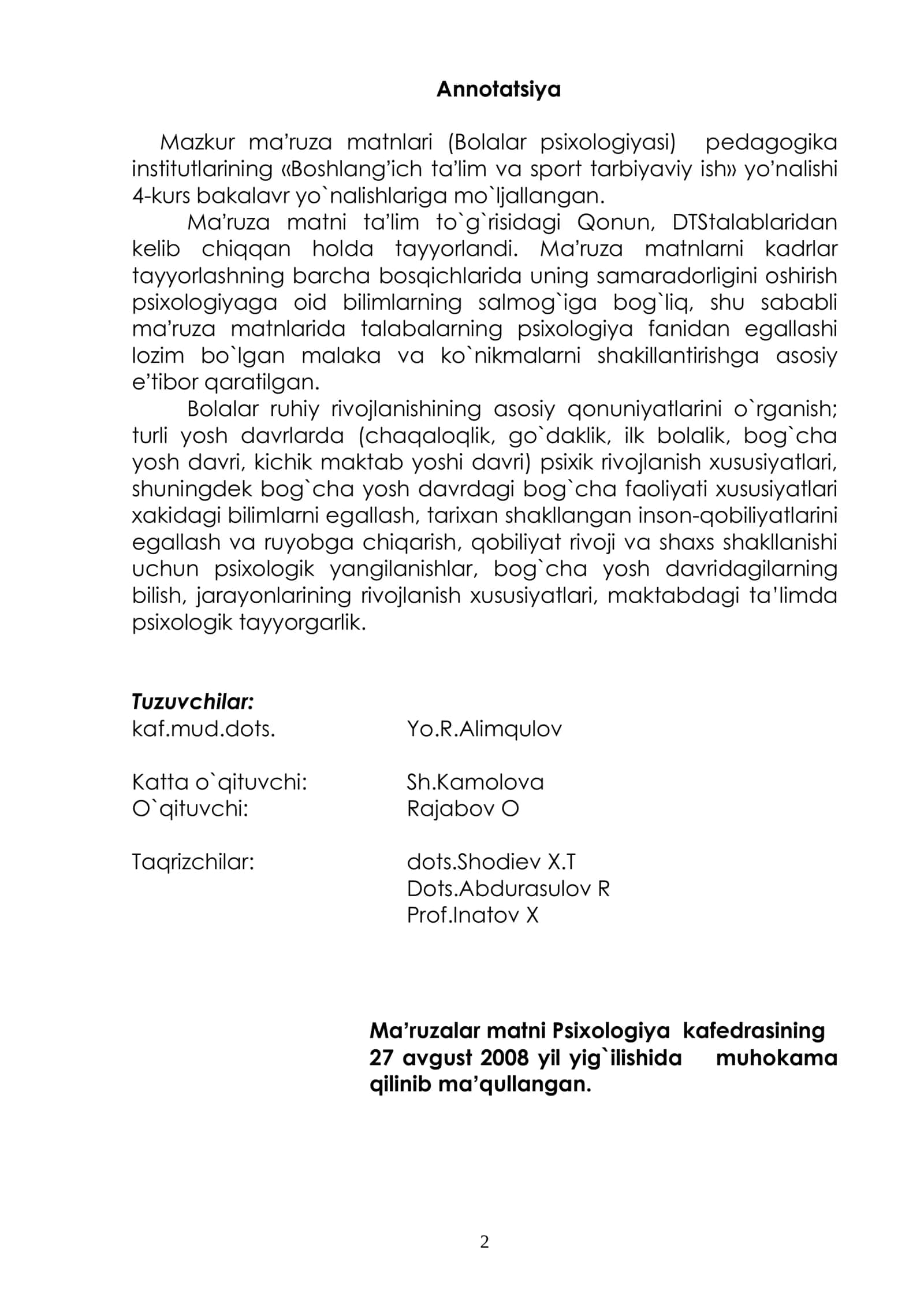 Bolalar psixologiyasi 2