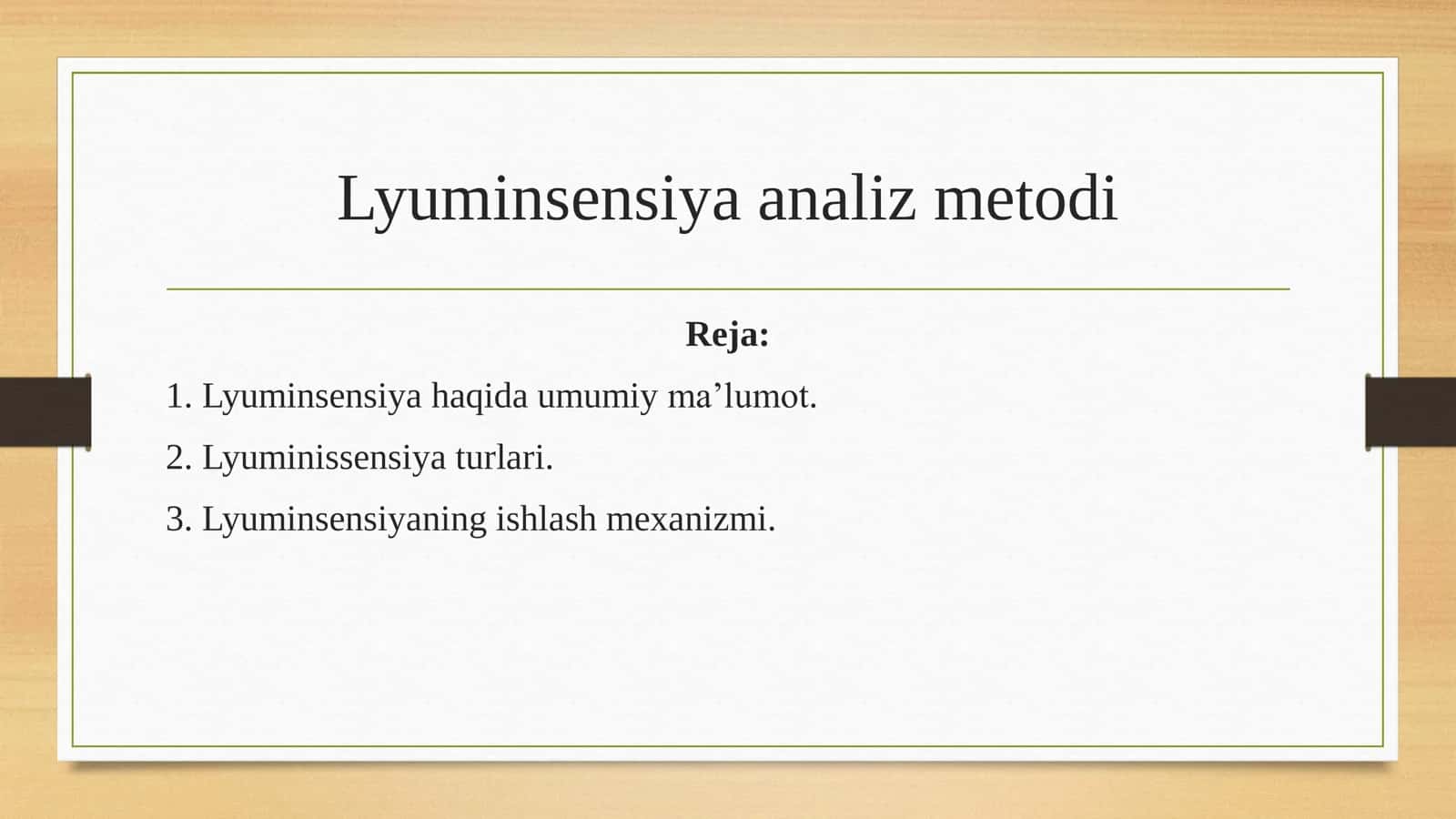 Lyuminsensiya analiz metodi 2