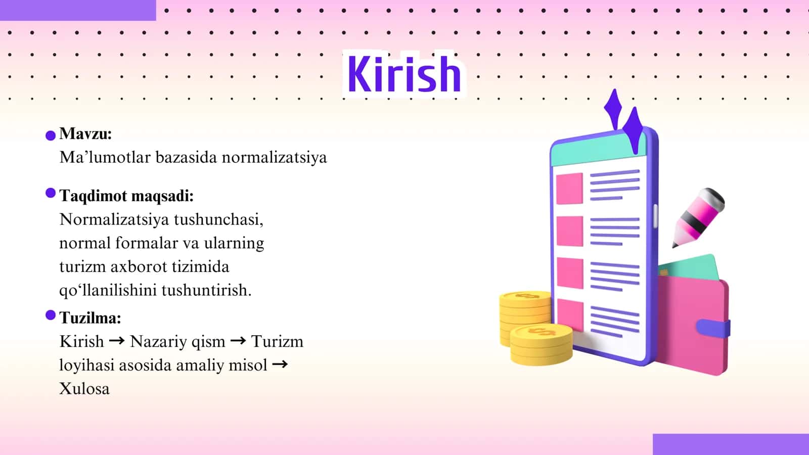 Ma’lumotlar bazasida normalizatsiya 2