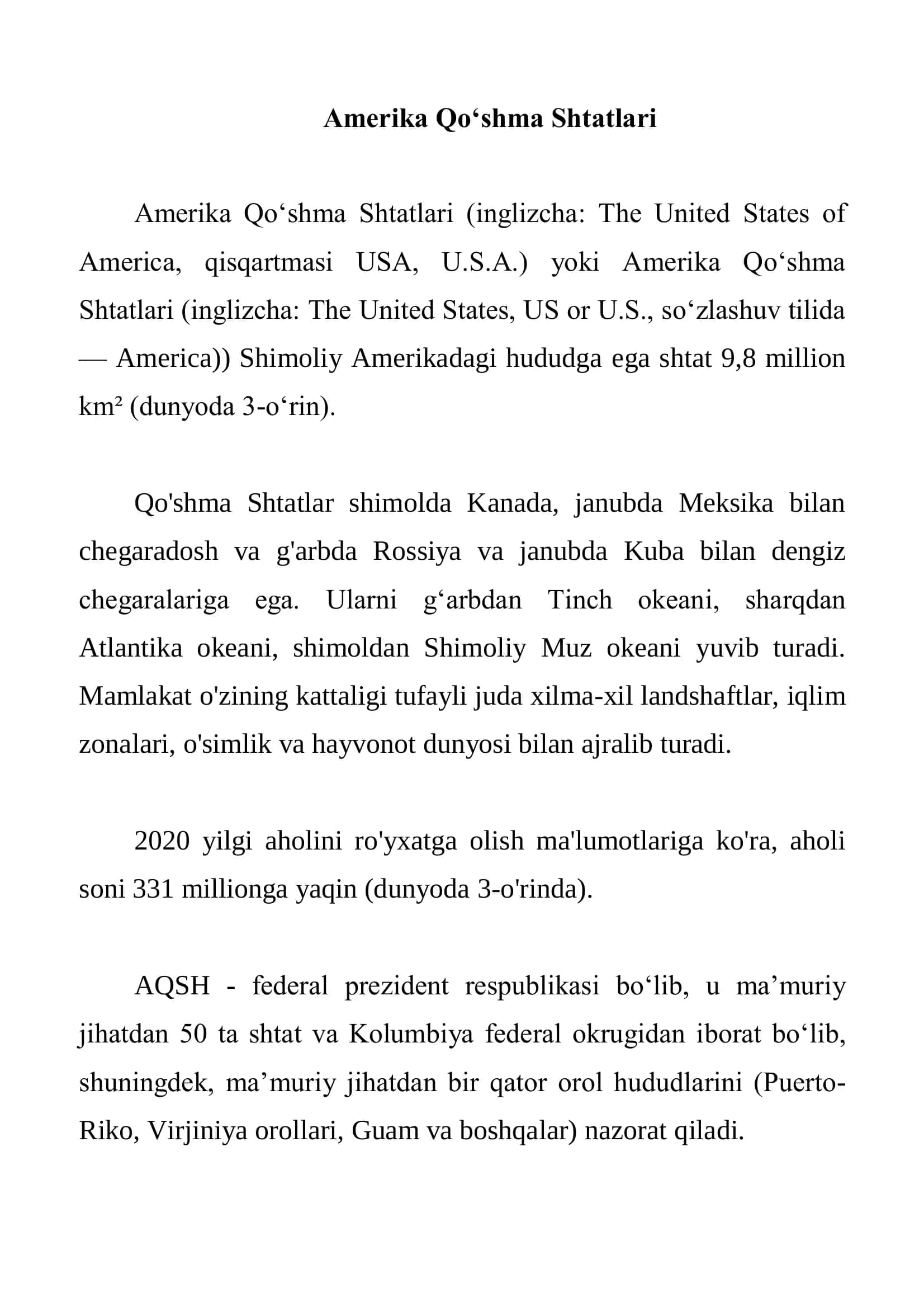 Amerika Qoʻshma Shtatlari 2