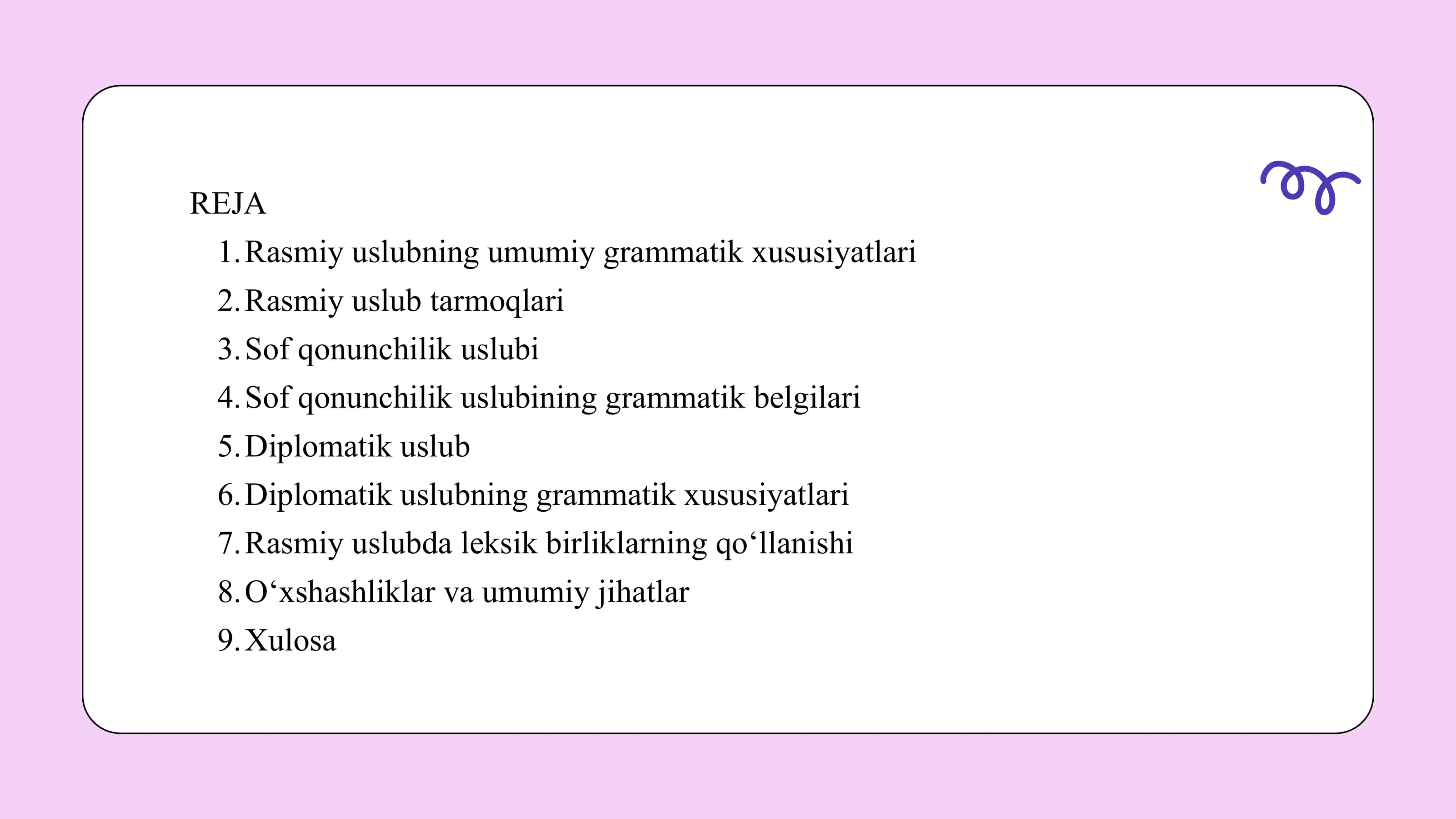 Rasmiy Diplomatik va Sof Qonunchilik Uslublari 2