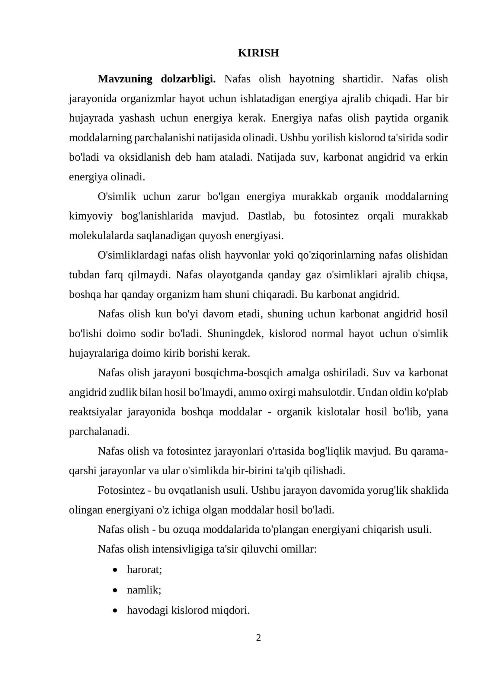 O'SIMLIKLARDA NAFAS OLISH JARAYONI 2