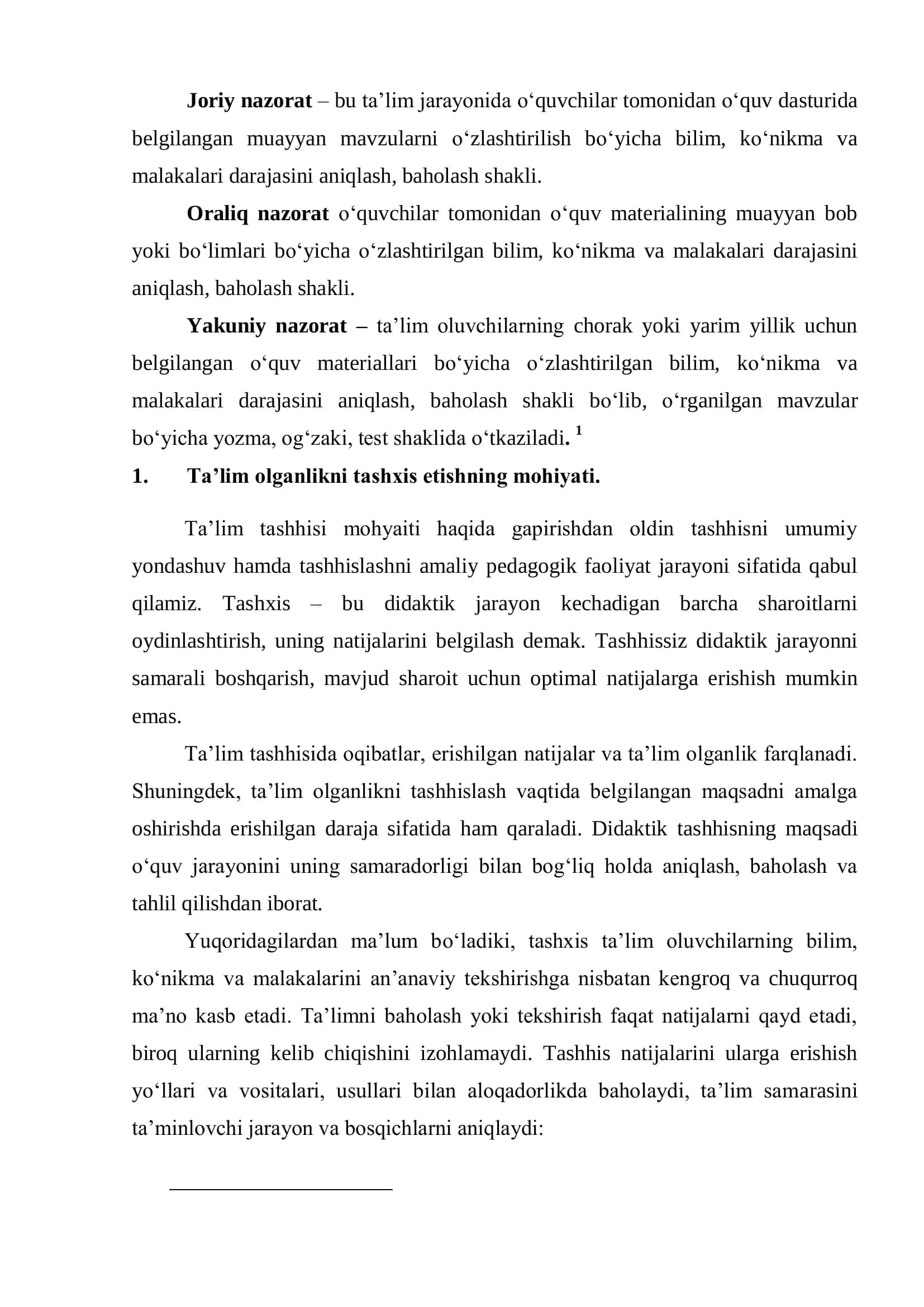 O‘quvchilarning bilim, ko‘nikma va malakalarini tashxis etish 2