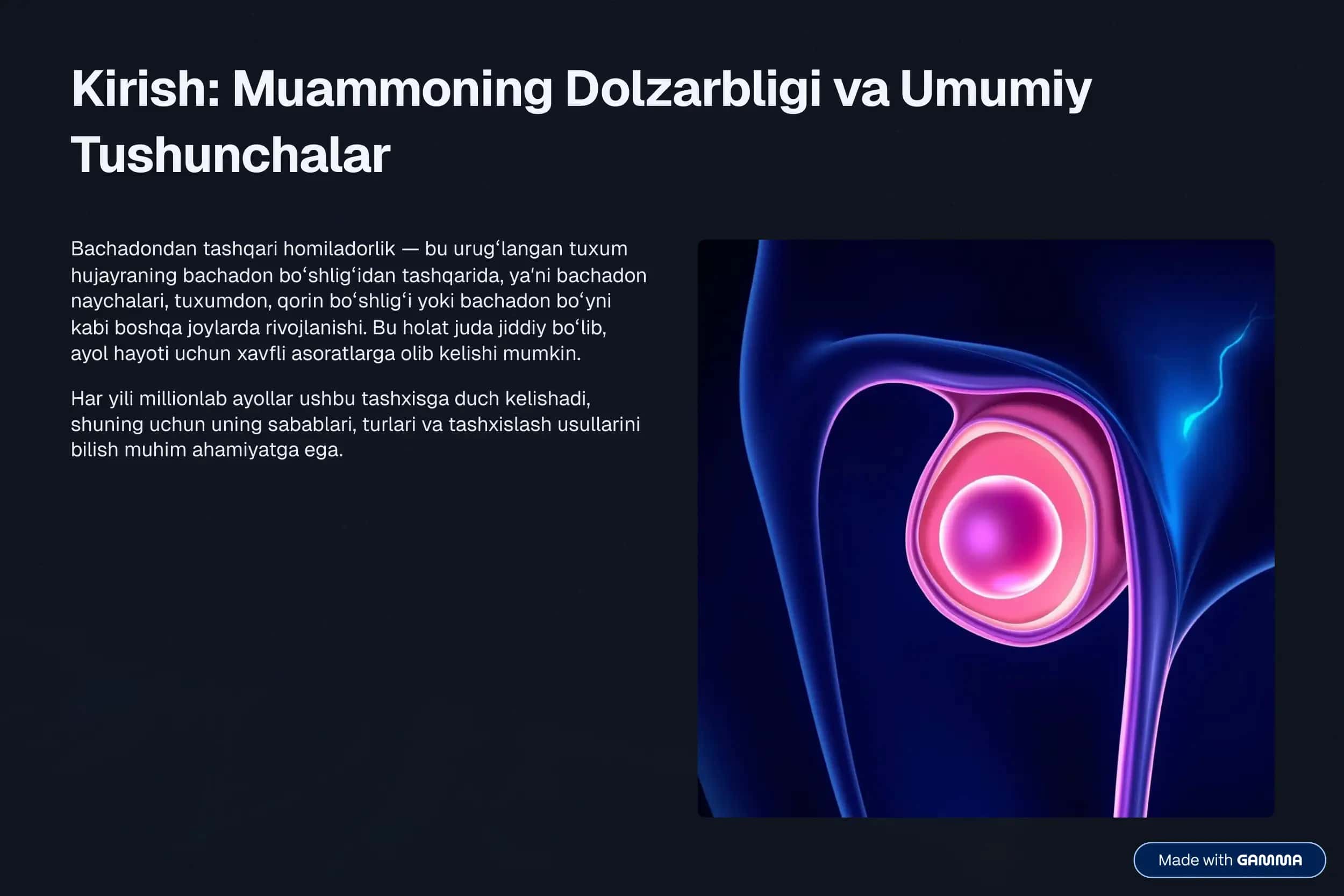 Bachadondan Tashqari Homiladorlik 2