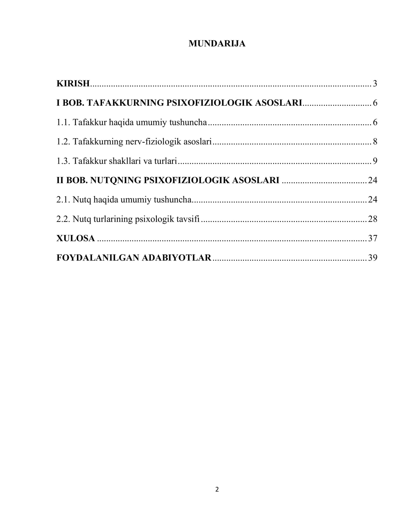 Tafakkur va nutqni psixofiziologik asoslari 2