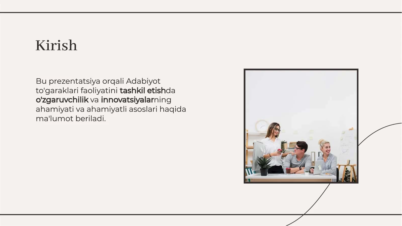 Adabiyot to’garaklari faoliyatini tashkil etish. 2