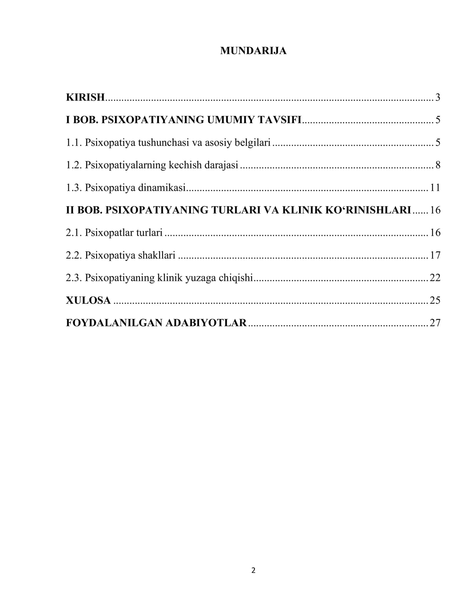 Psixopatiyalarning tarifi va asosiy belgilari 2