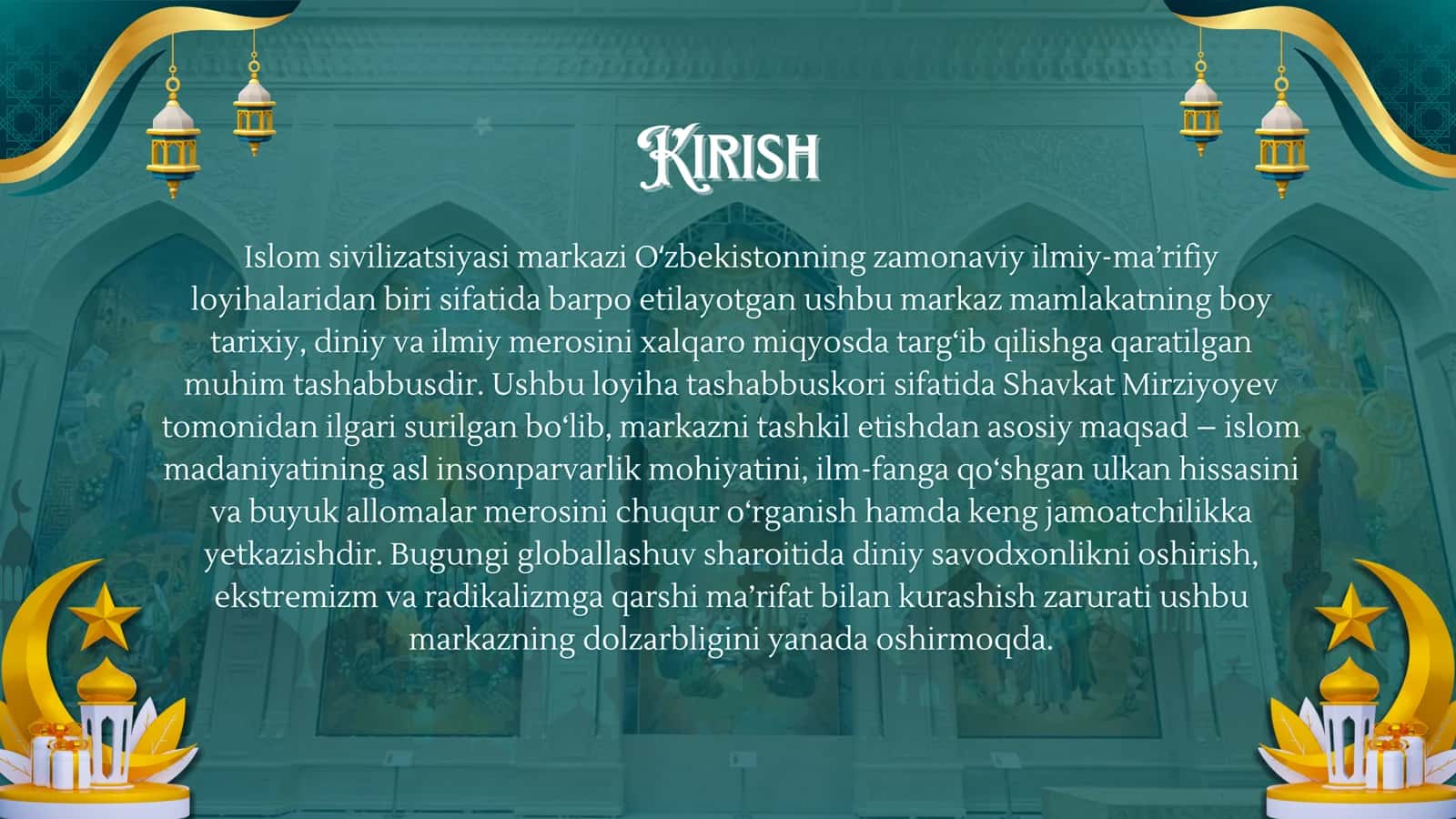 Islom sivilizatsiyasi markazi 2